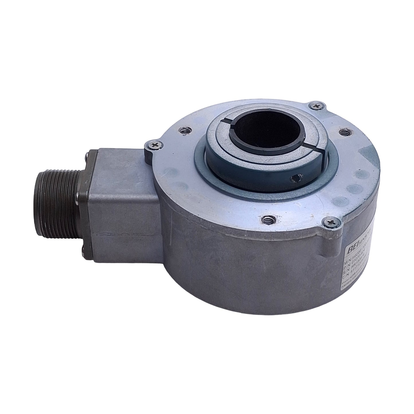 Used BEI Sensors MS35F-100-SS-2048-ABZC-28V/V-SM18-S Rotary Encoder 1in Bore, 5-28V/V
