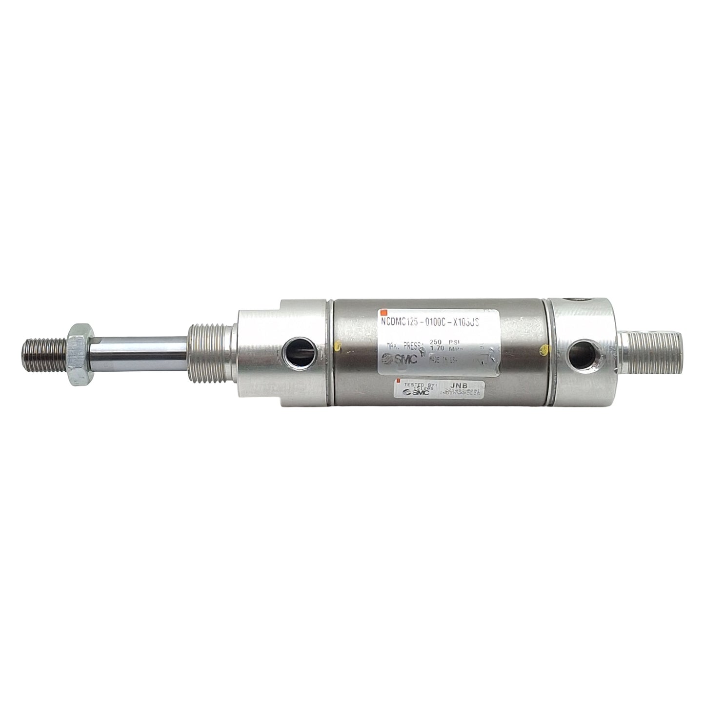 Used SMC NCDMC125-0100C-X103US Pneumatic Cylinder, ø1-1/4" Bore, 1" Stroke, 1/8" NPT