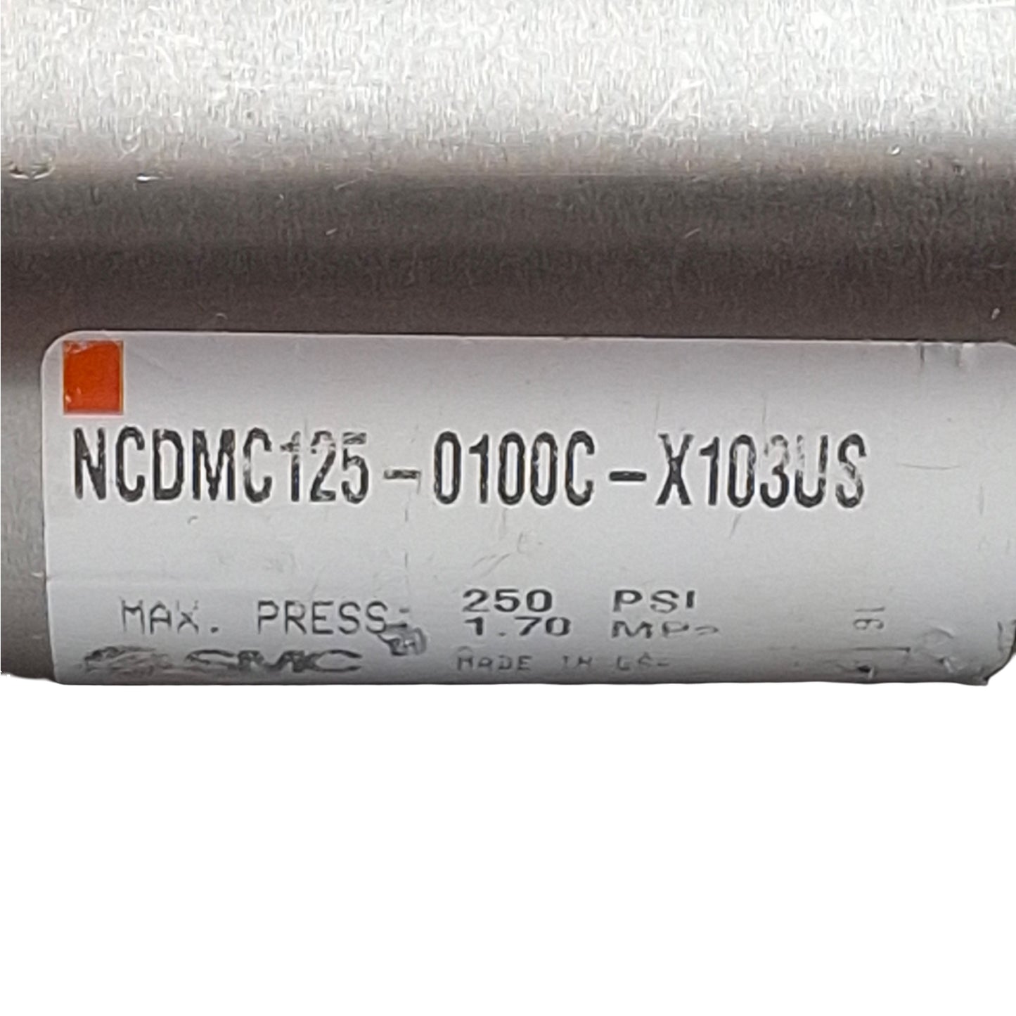 Used SMC NCDMC125-0100C-X103US Pneumatic Cylinder, ø1-1/4" Bore, 1" Stroke, 1/8" NPT