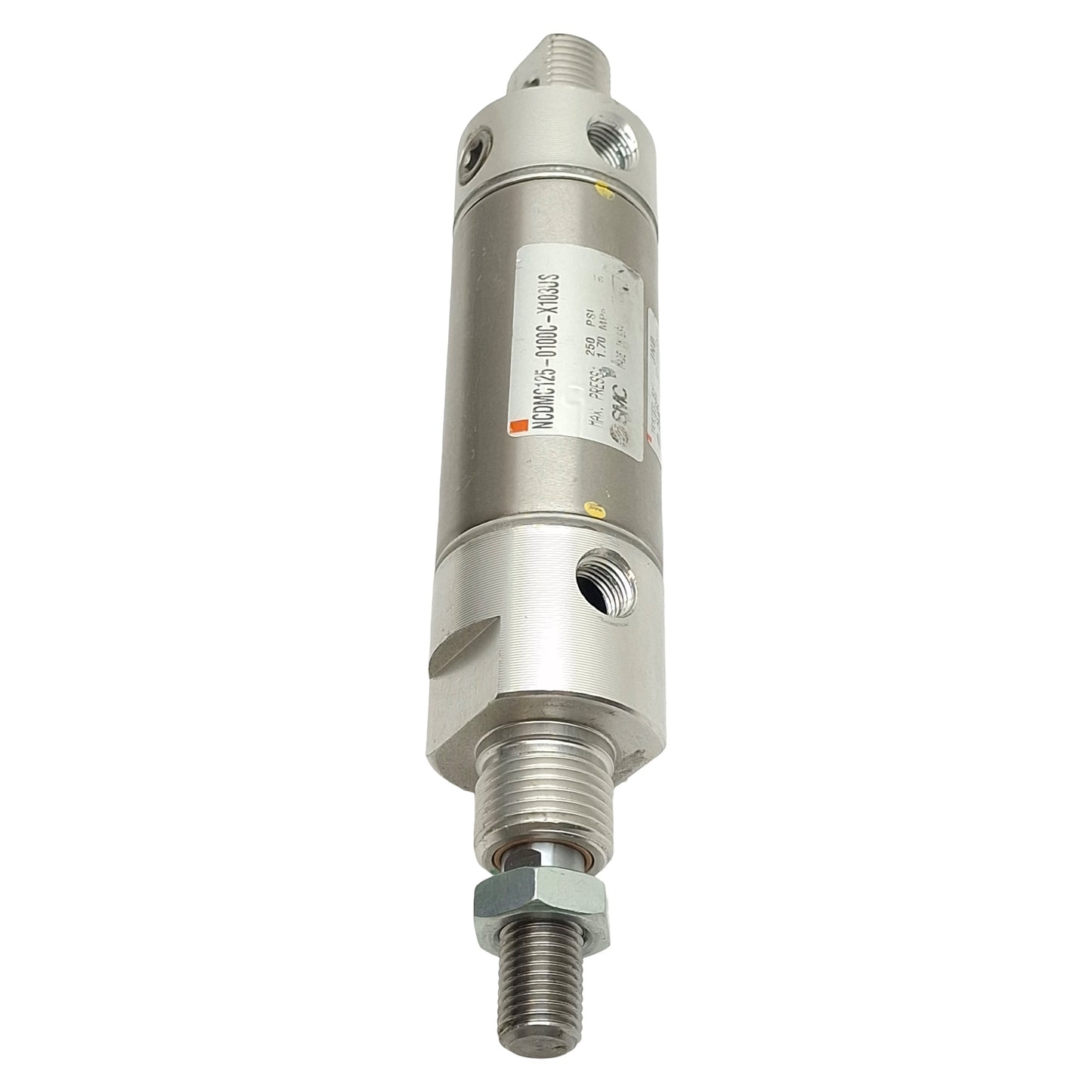 Used SMC NCDMC125-0100C-X103US Pneumatic Cylinder, ø1-1/4" Bore, 1" Stroke, 1/8" NPT