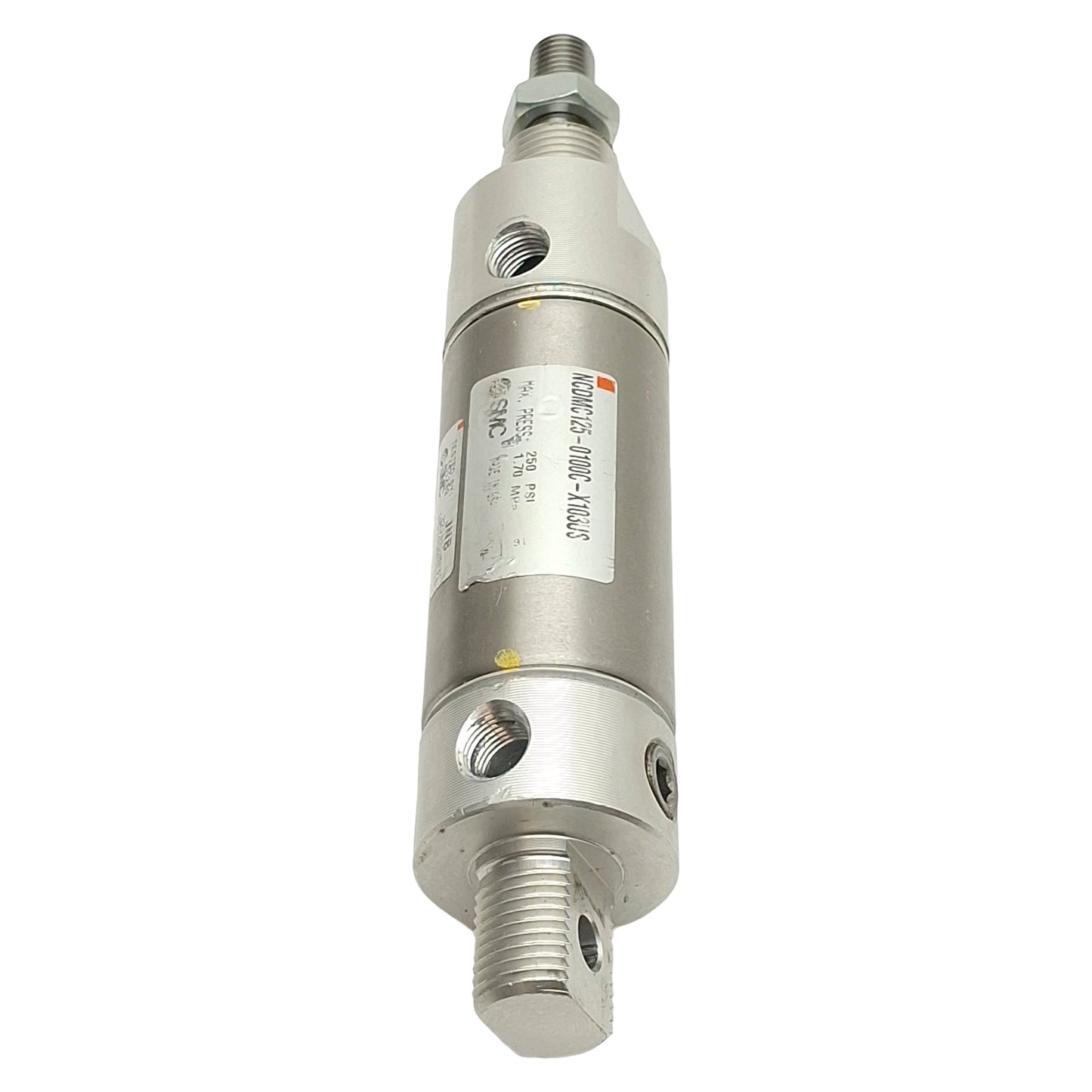 Used SMC NCDMC125-0100C-X103US Pneumatic Cylinder, ø1-1/4" Bore, 1" Stroke, 1/8" NPT