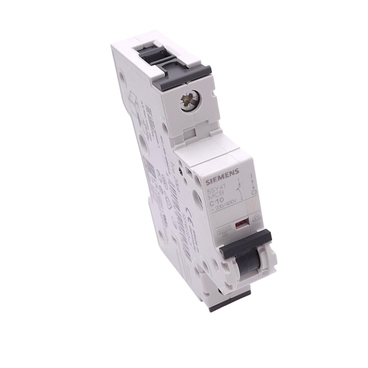 Used Siemens 5SY4110-7 Circuit Breaker, 1-Pole 10A, 230/400VAC Max, DIN Rail