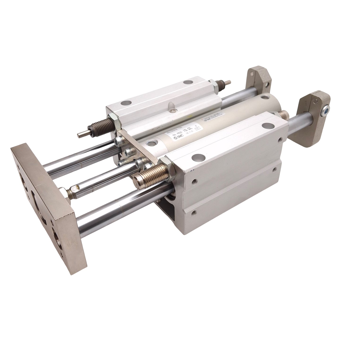 Used SMC MGGLB32TN-100 Guided Cylinder, ø32mm Bore, 100mm Stroke, 145psi, 1/8in NPT
