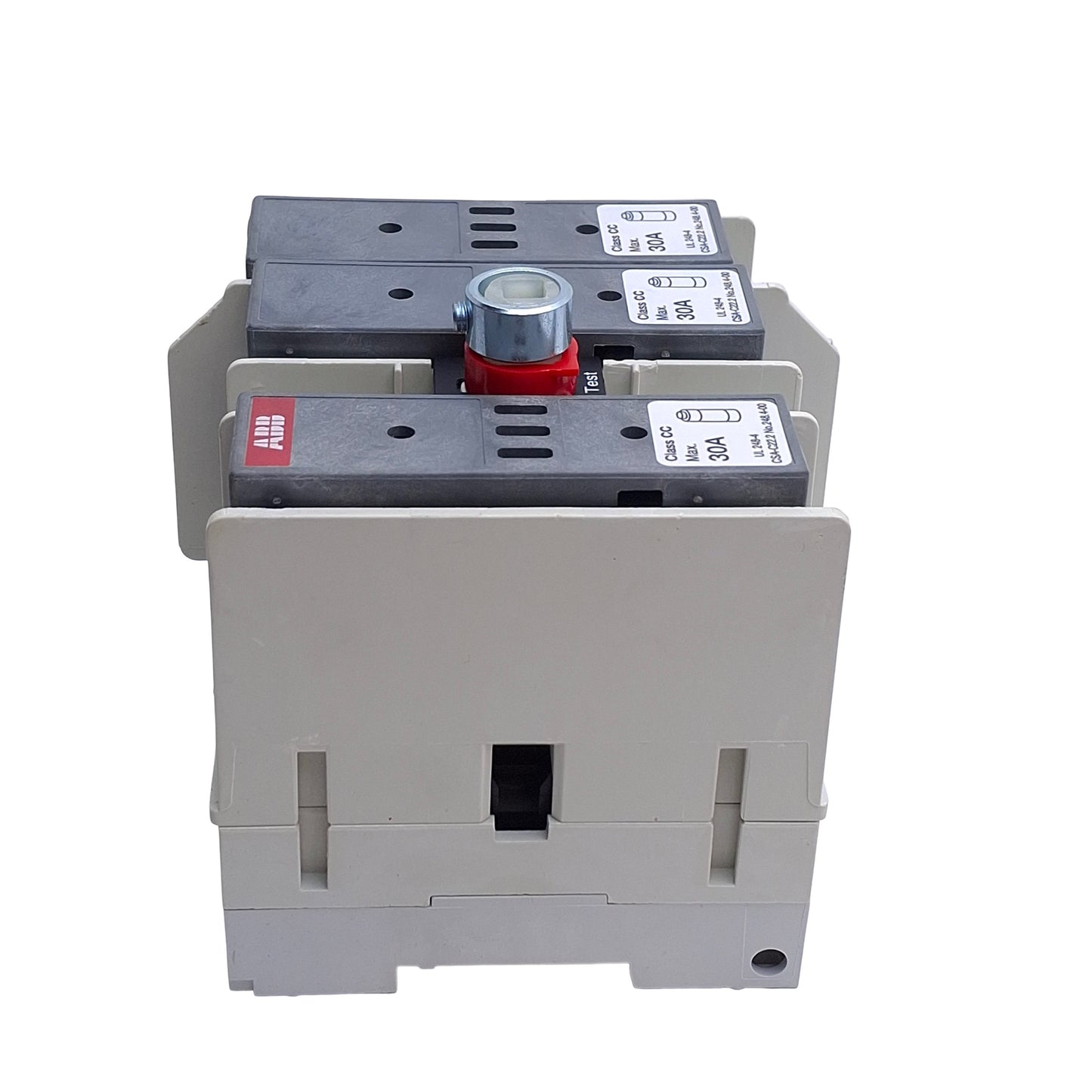 Used ABB OS30FACC12 Fusible Disconnect Switch, 3-Pole, 600VAC 30A, Class CC Fuses