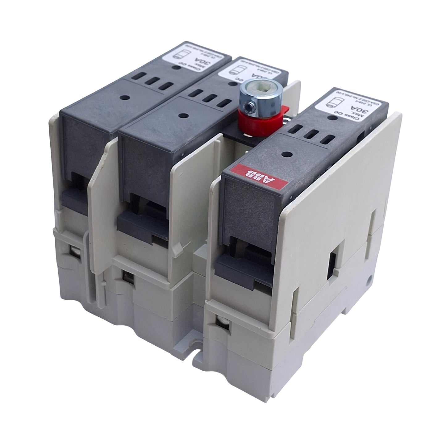 Used ABB OS30FACC12 Fusible Disconnect Switch, 3-Pole, 600VAC 30A, Class CC Fuses