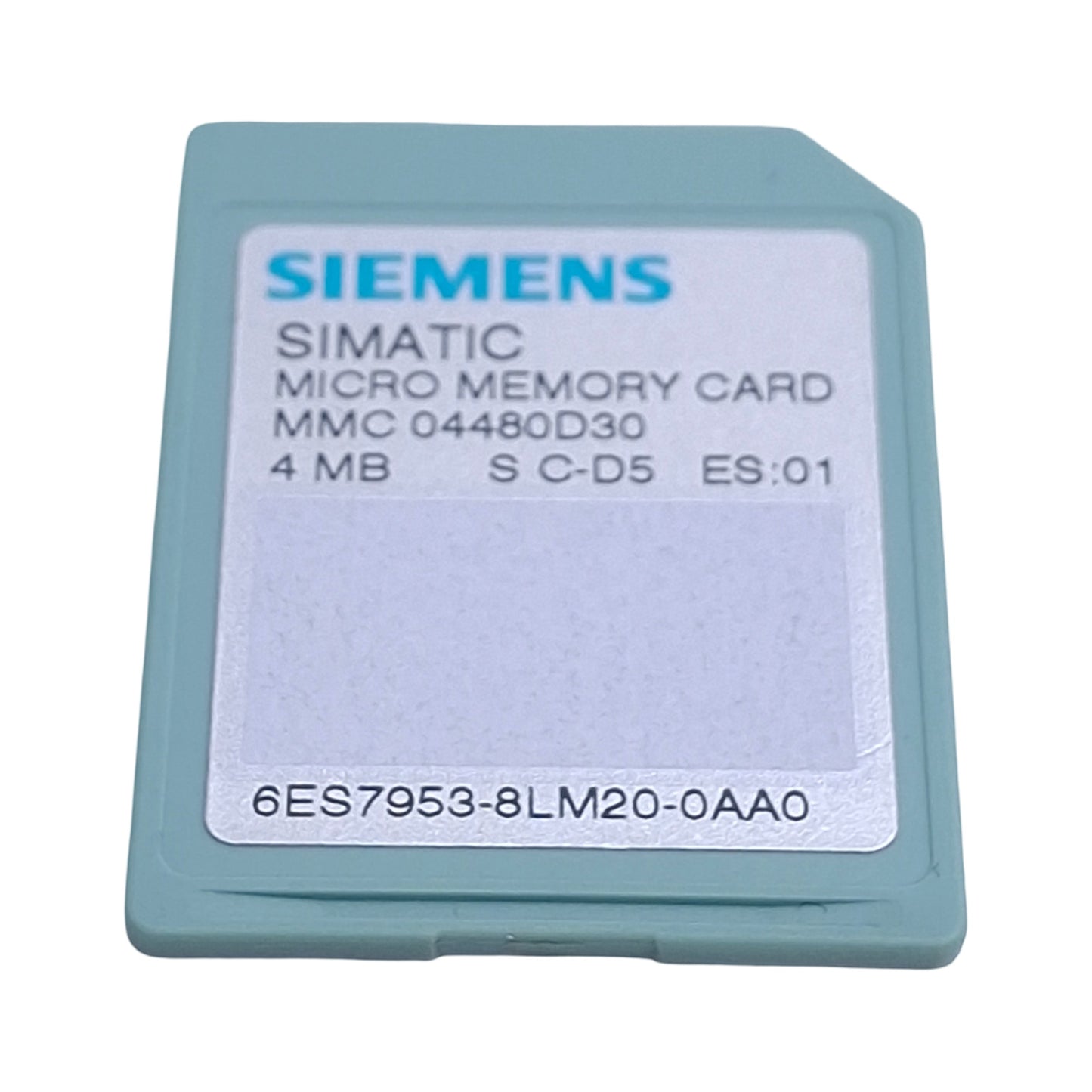 Used Siemens 6ES7953-8LM20-0AA0 Simatic S7 Micro Memory Card, S7-300/C7/ET200, 4MByte