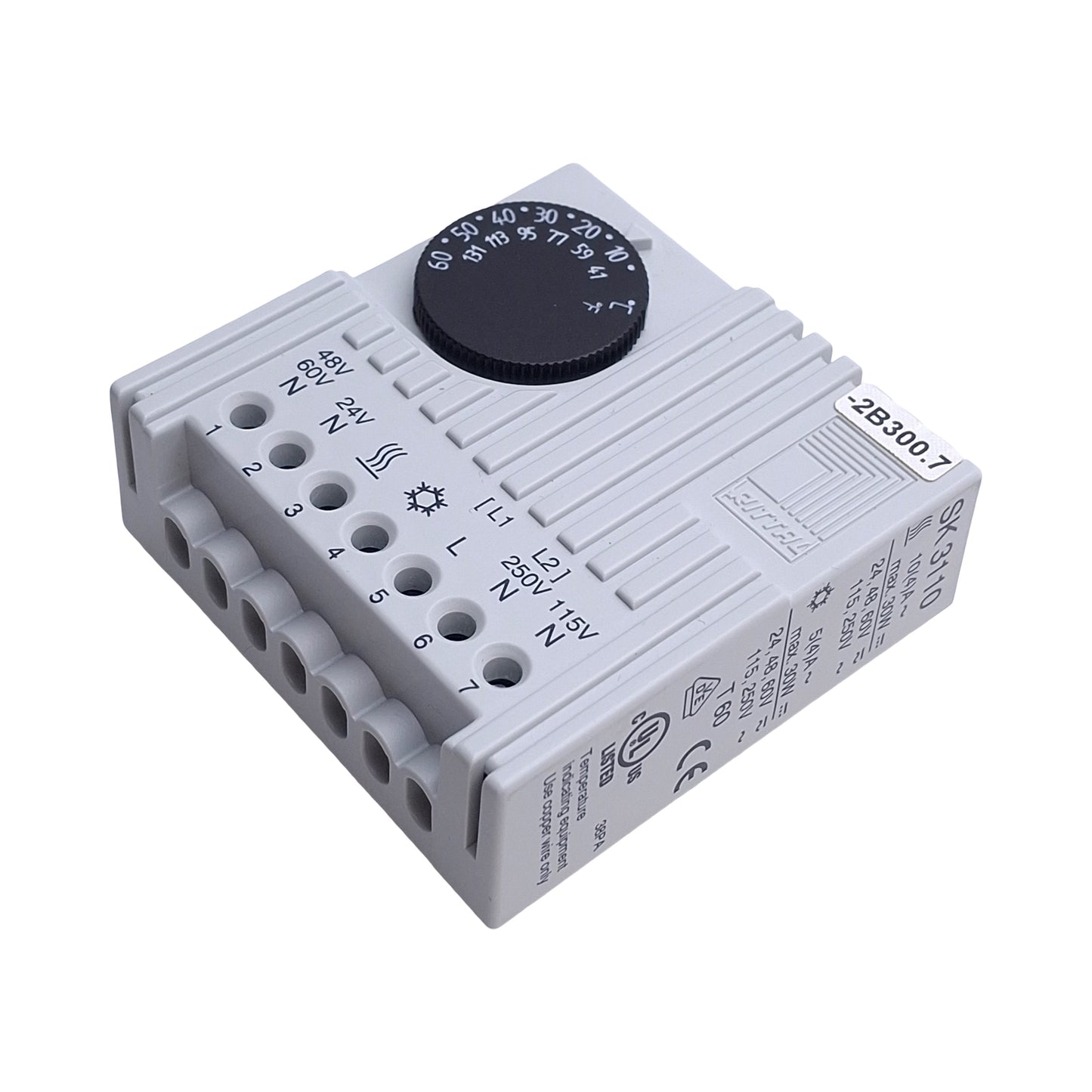 Used Rittal SK3110 Enclosure Internal Thermostat, 5-60°C Set, 24-230VAC/24-60VDC