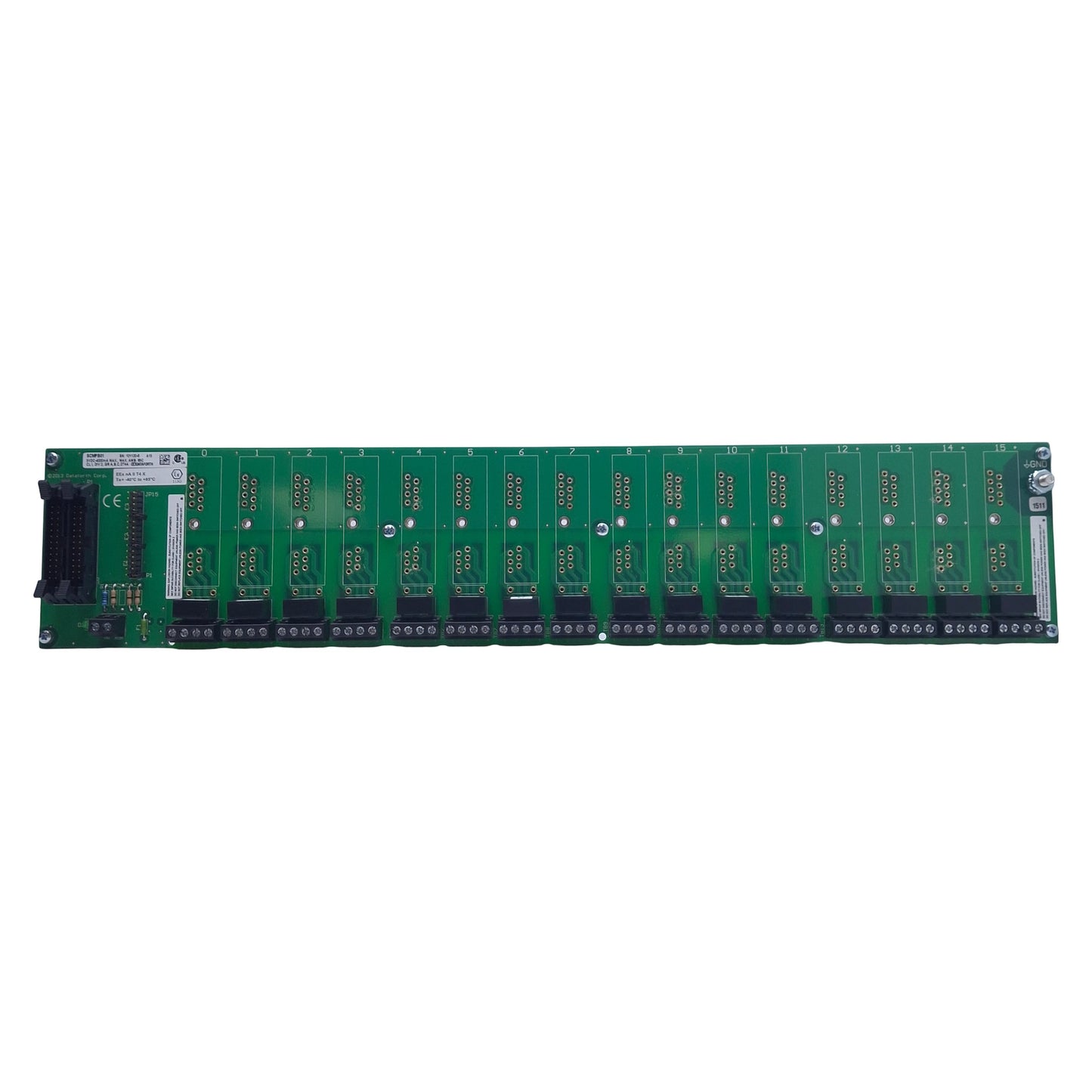 Used Dataforth SCMPB01 Analog I/O Backpanel 16-Position, 5VDC, 4000mA, 26-Pin Male