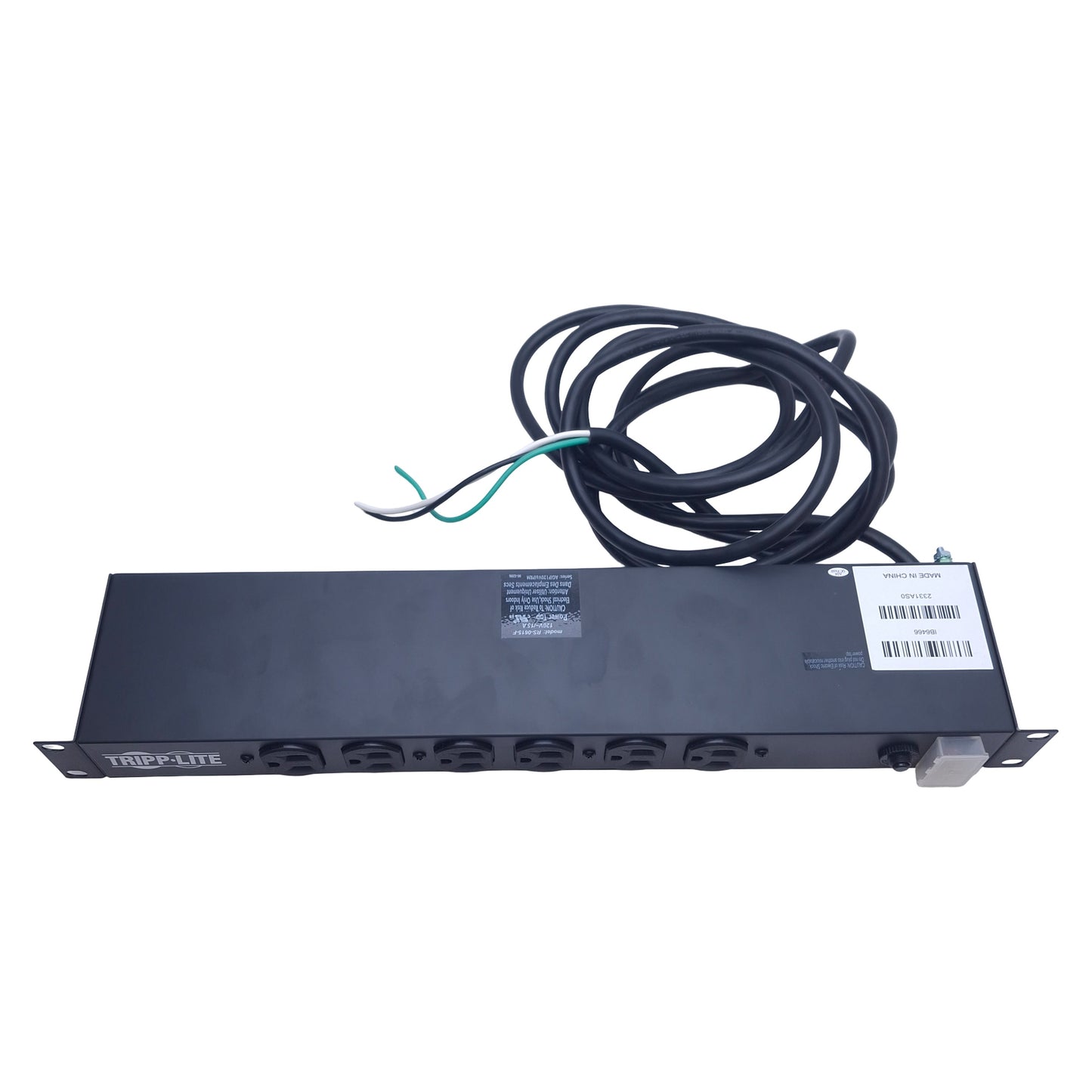 Used Tripp Lite RS-0615-F Network Server Power Strip 6-Outlet, 120VAC, NEMA 5-15R