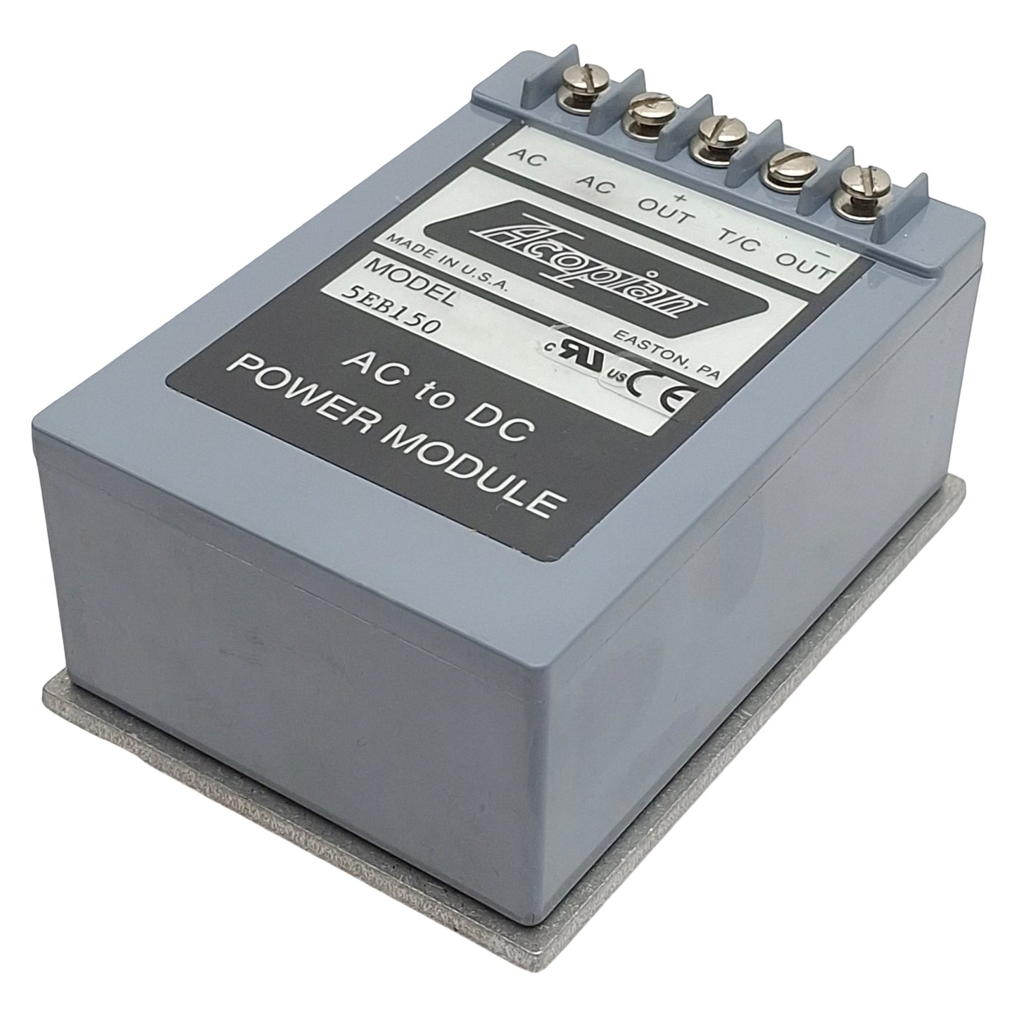 Used Acopian 5EB150 AC to DC Power Module, 105-125VAC In, 1.5A 5VDC Out, DIN Rail