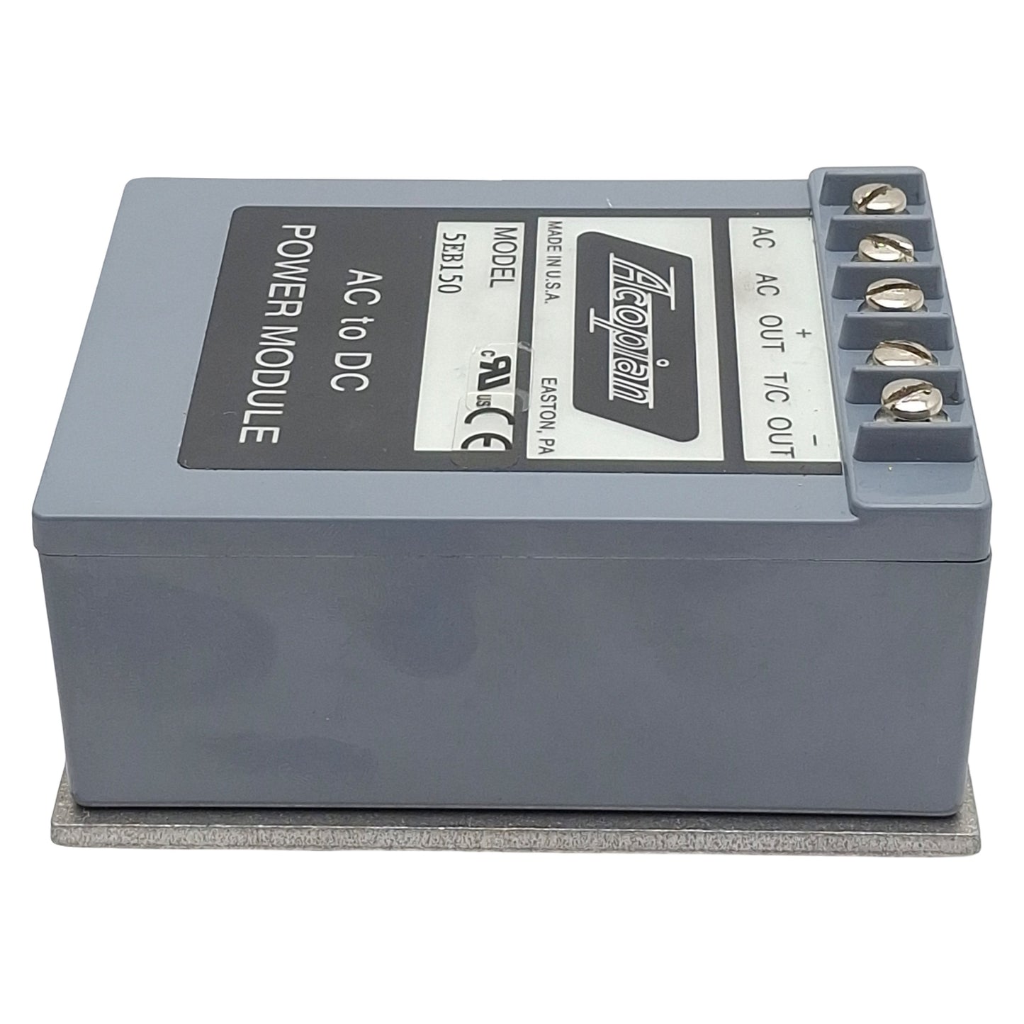 Used Acopian 5EB150 AC to DC Power Module, 105-125VAC In, 1.5A 5VDC Out, DIN Rail