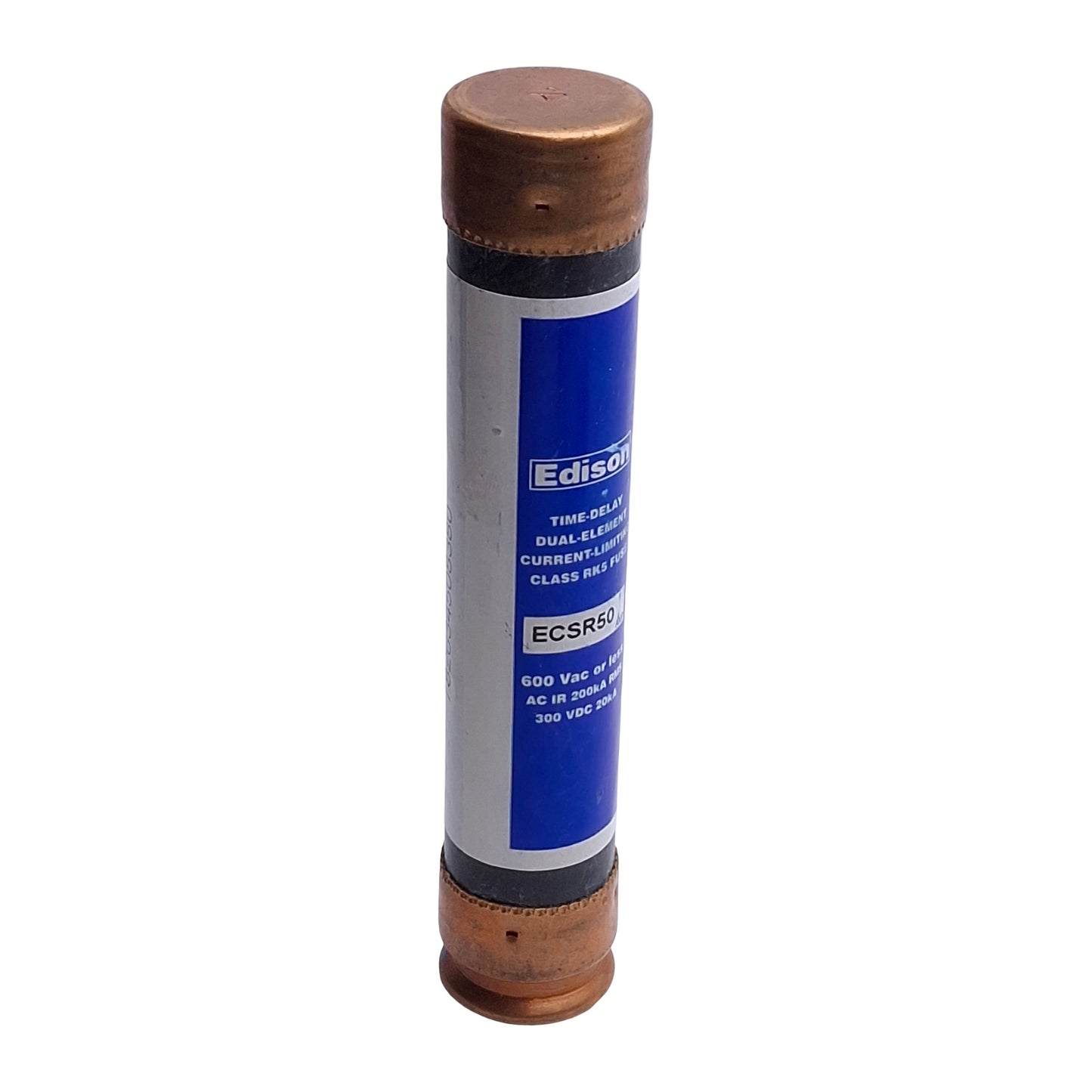 New – Open box Eaton Edison ECSR50 Time Delay Bullet Fuse, Class RK5, 50A, 600VAC