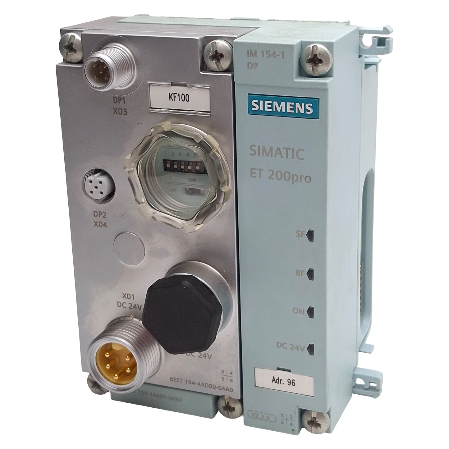 Used Siemens 6ES7 194-4AD00-0AA0 SIMATIC ET 200pro PROFIBUS Interface Module, 8A