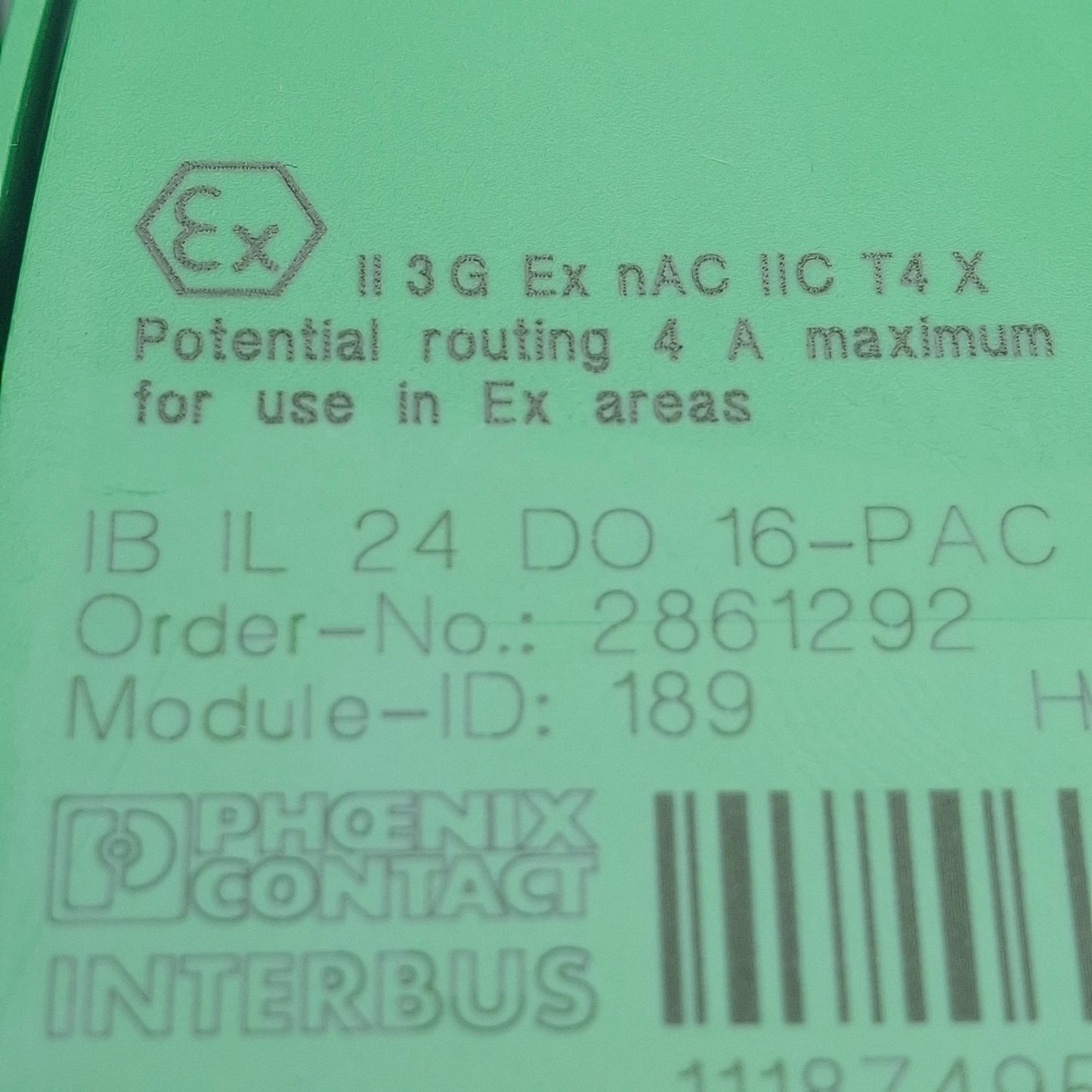 Used Phoenix Contact IB IL 24 DO 16-PAC Digital Output Terminal 16 Outputs, DIN Rail
