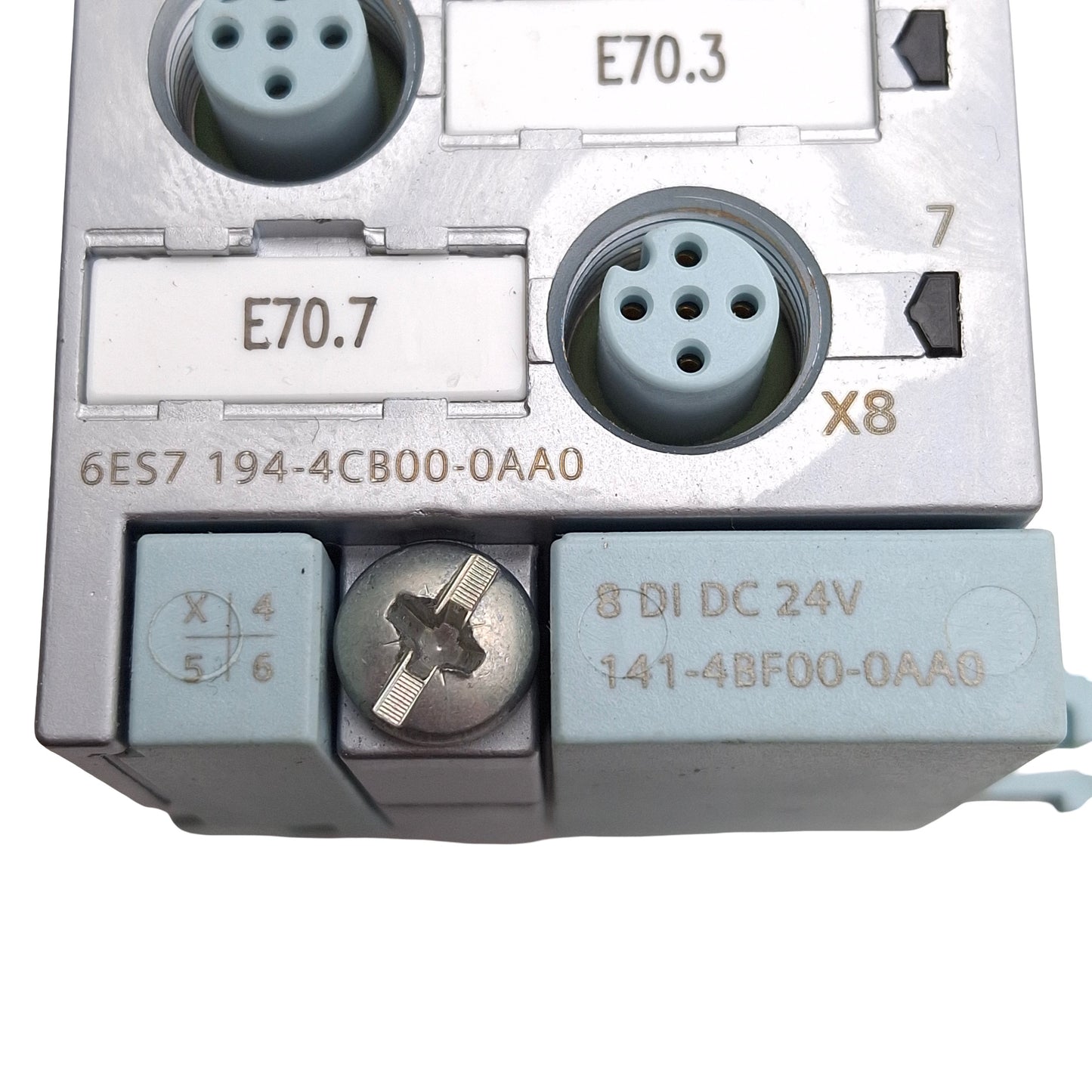 Used Siemens 6ES7 194-4CB00-0AA0 SIMATIC DP ET 200 PRO I/O Module, 8x M12 5-Pin 24VDC