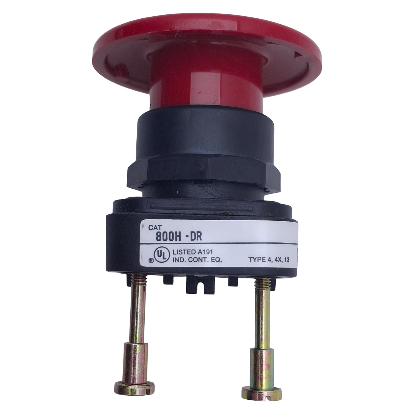 New – Open box Allen Bradley 800H-DR Jumbo Red Mushroom Momentary Pushbutton Switch 600V 10A