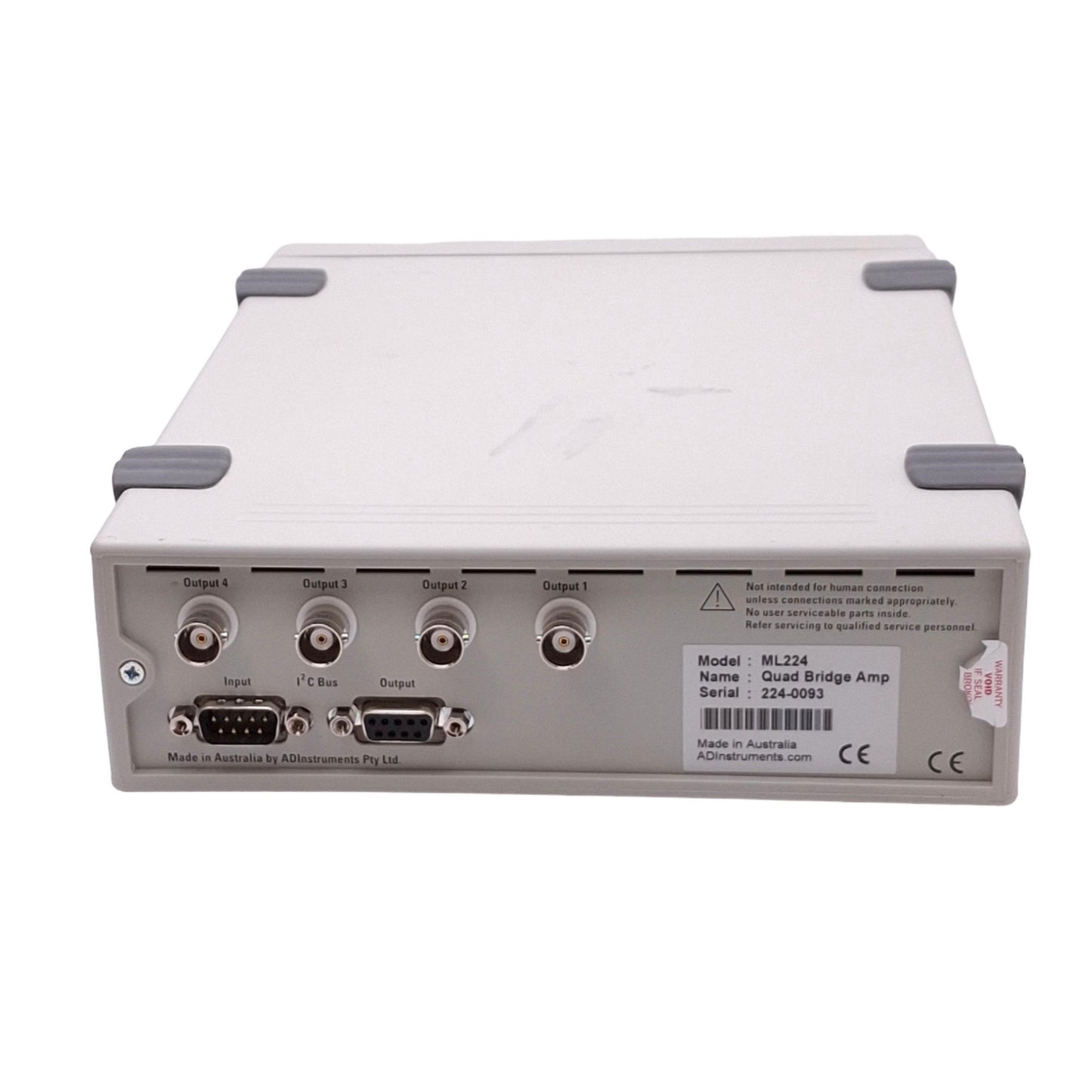 Used ADInstruments ML224 Quad Bridge Amp Signal Conditioner, 4-Channel, 1Hz-1kHz