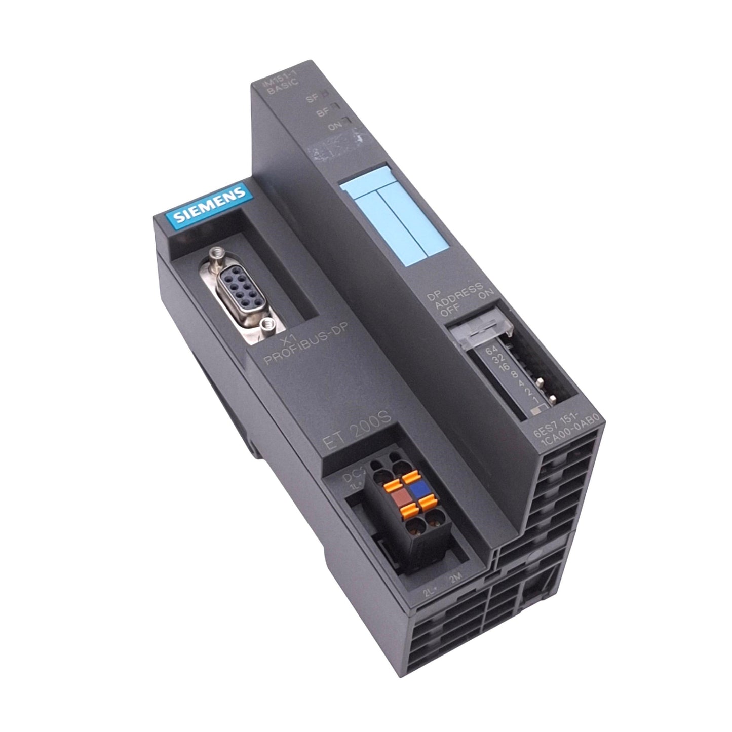 Used Siemens 6ES7151-1CA00-0AB0 SIMATIC S7 PROFIBUS-DP Interface Module, RS485, 24VDC