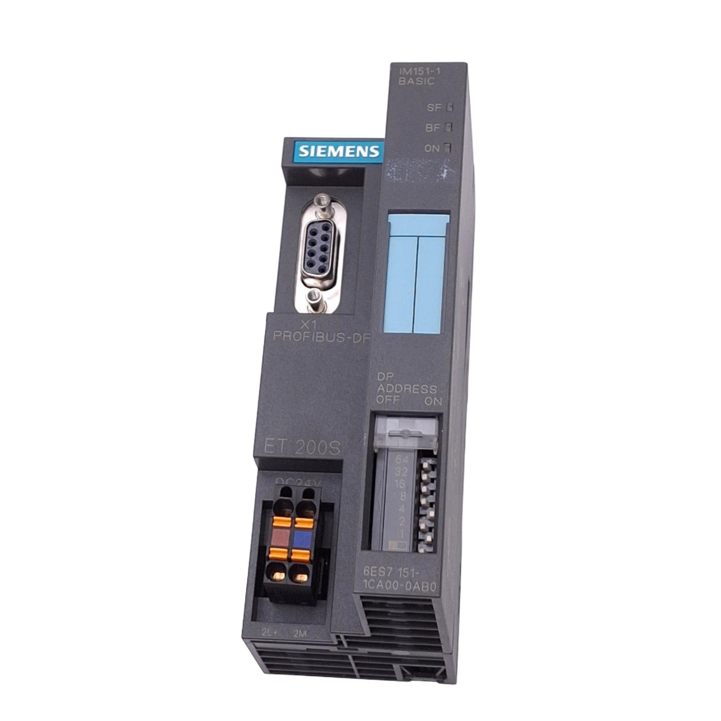 Used Siemens 6ES7151-1CA00-0AB0 SIMATIC S7 PROFIBUS-DP Interface Module, RS485, 24VDC