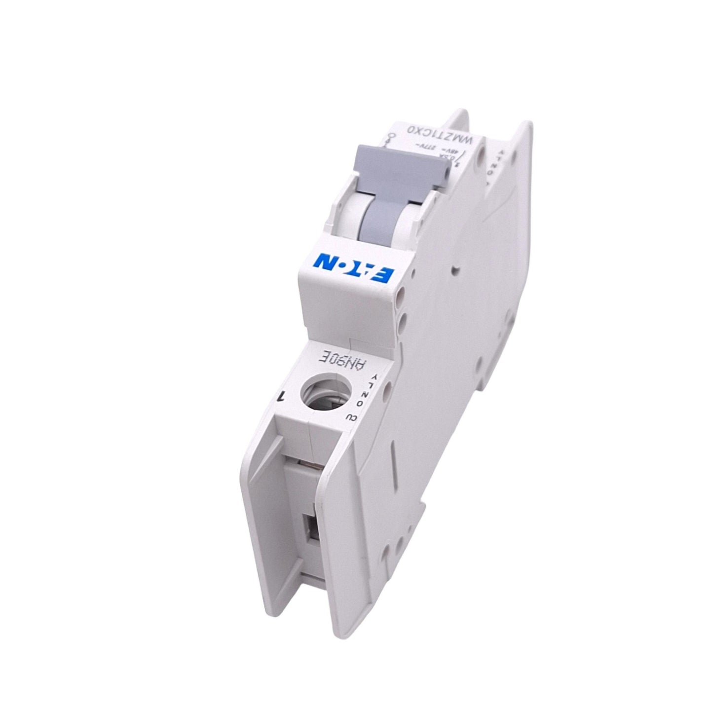 Used Eaton WMZT1CX0 Circuit Breaker, 1-Pole 0.5A, 48VDC 277VAC Max, DIN Rail