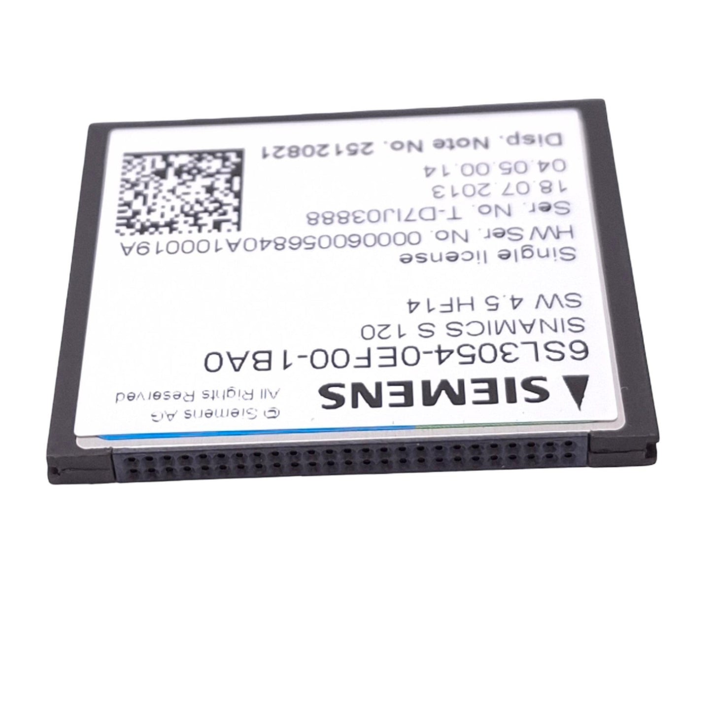 Used Siemens 6SL3054-0EF00-1BA0 CompactFlash Memory Card for SINAMICS S120 Drive