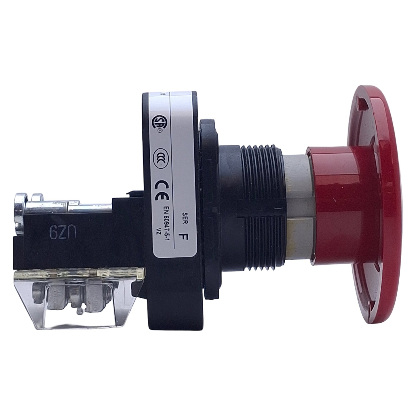New – Open box Allen Bradley 800H-DR6JA Jumbo Red Mushroom Momentary Pushbutton Switch 600V 10A