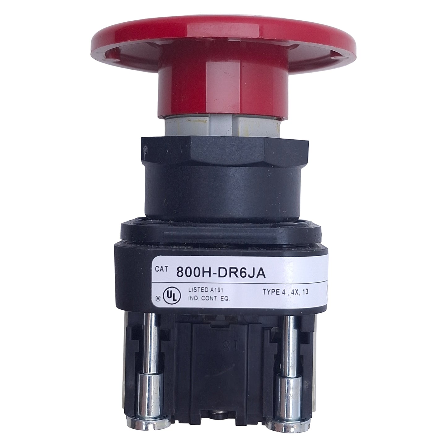New – Open box Allen Bradley 800H-DR6JA Jumbo Red Mushroom Momentary Pushbutton Switch 1NO+1NC