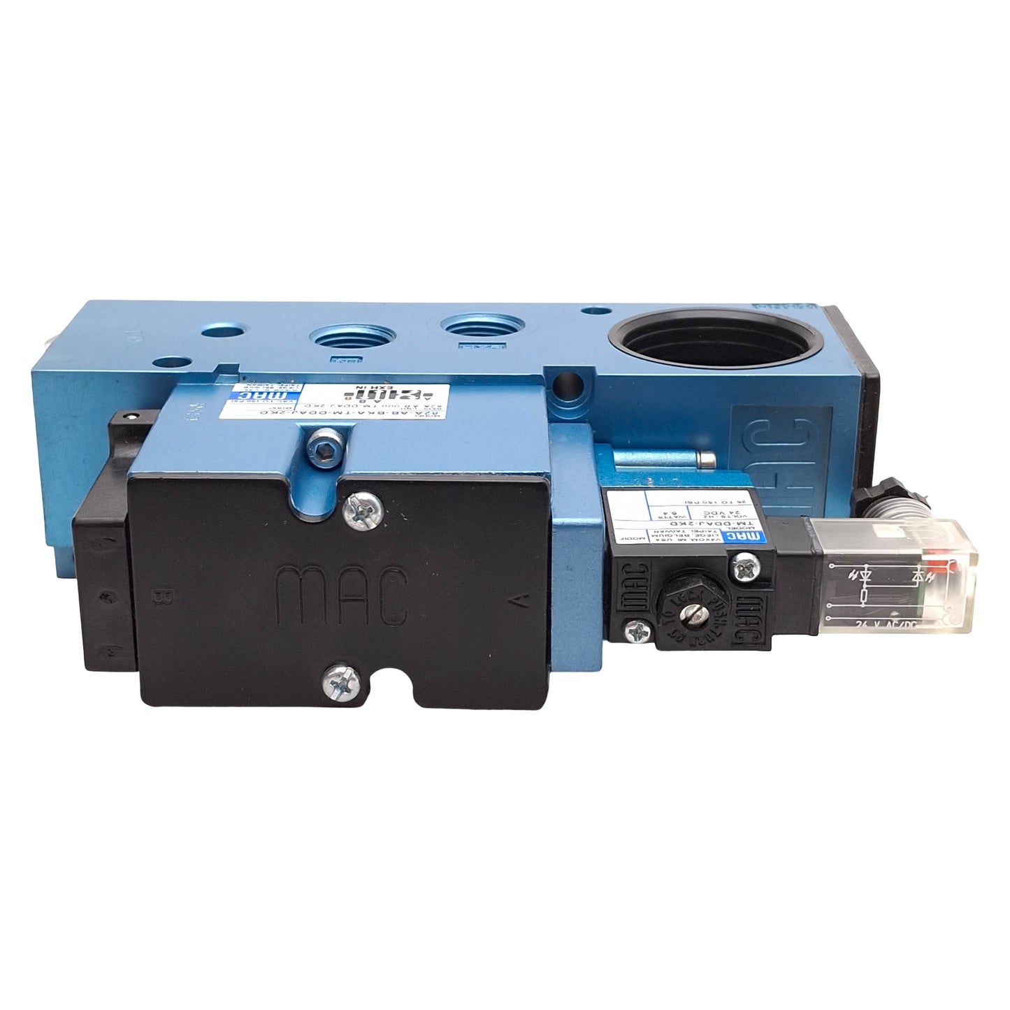 Used Mac 82A-AB-BKA-TM-DDAJ-2KD Solenoid Valve, 25-150psi, 1/4in NPTF, 24VDC Coil