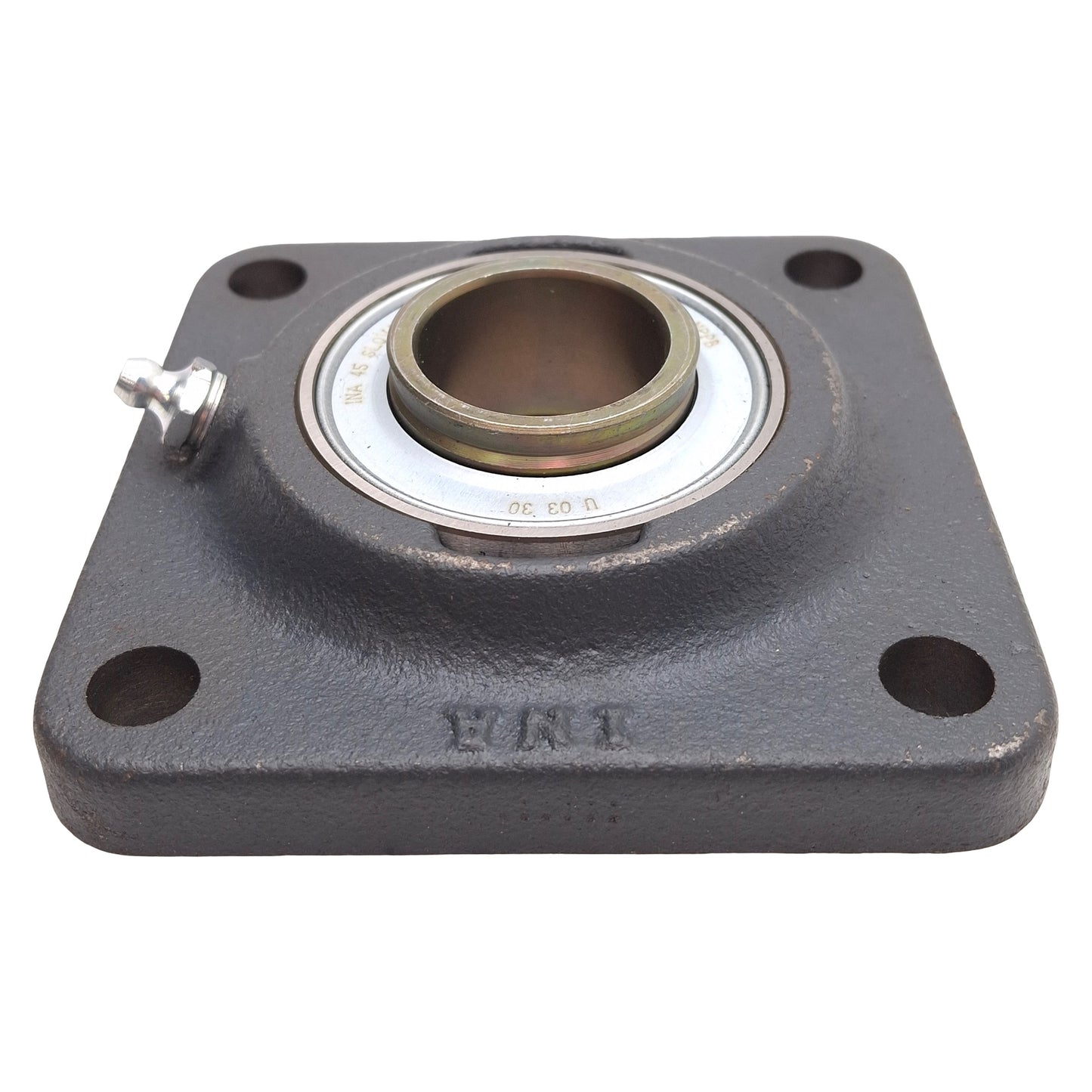Used INA GRAE 30 NPPB Flange Mounted Ball Bearing, ø30mm ID, 4.25in x 4.25in