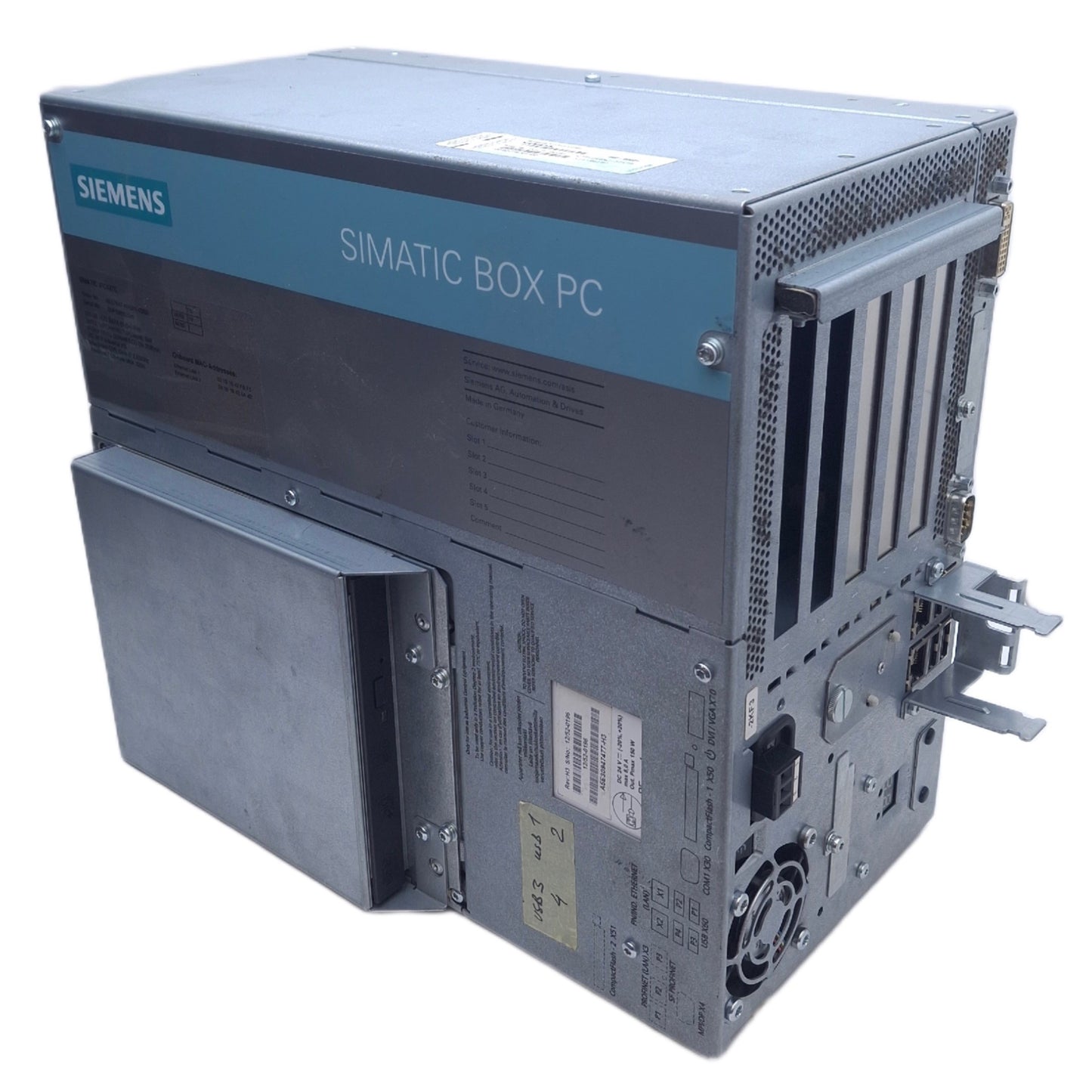 Used Siemens Simatic IPC827C Industrial PC i7 2.53GHz, (2x) 2GB DDR3 SDRAM, 24VDC