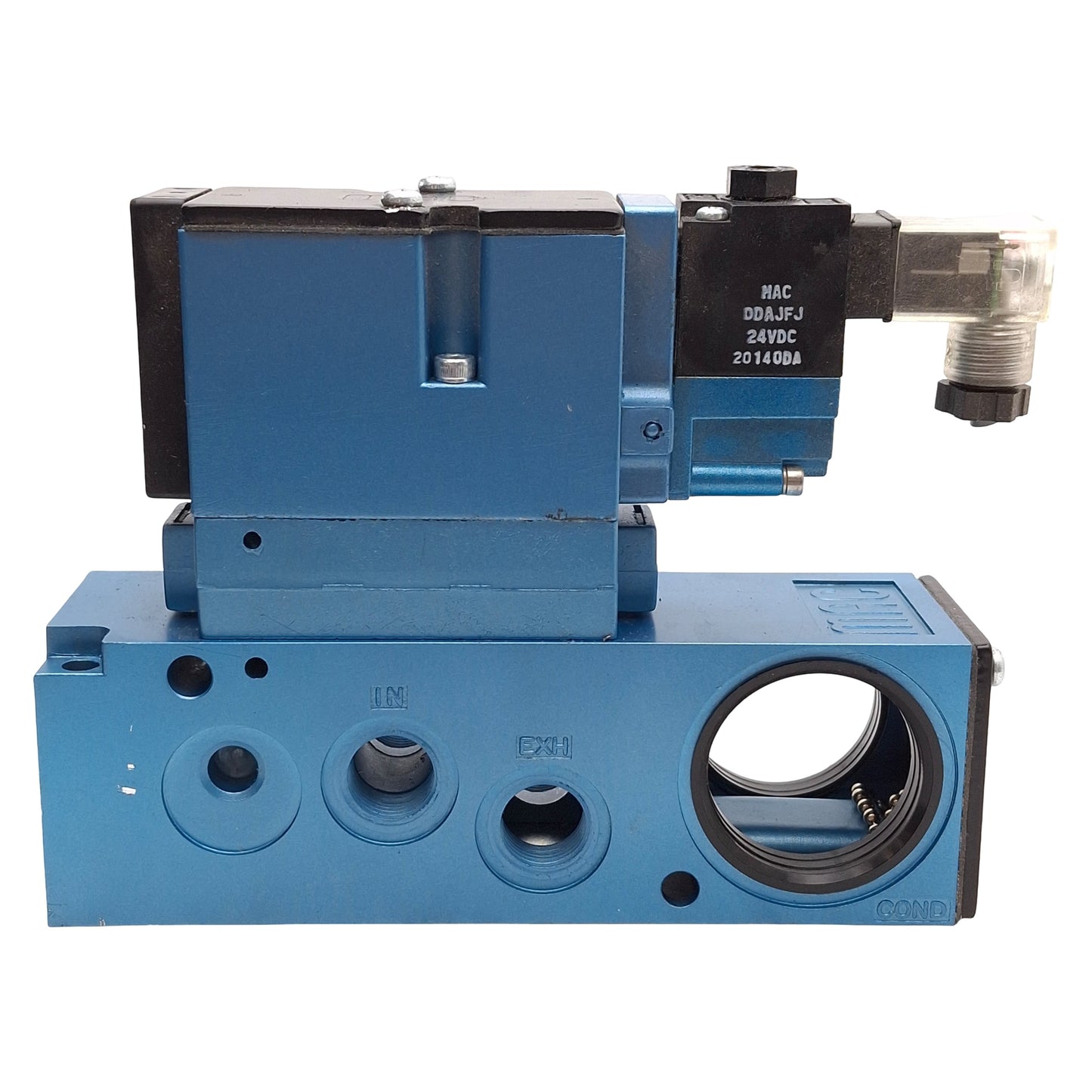 Used Mac 82A-AB-BKA-TM-DDAJ-2KD Solenoid Valve w/ Flow Control 1/4in NPTF, 24VDC Coil