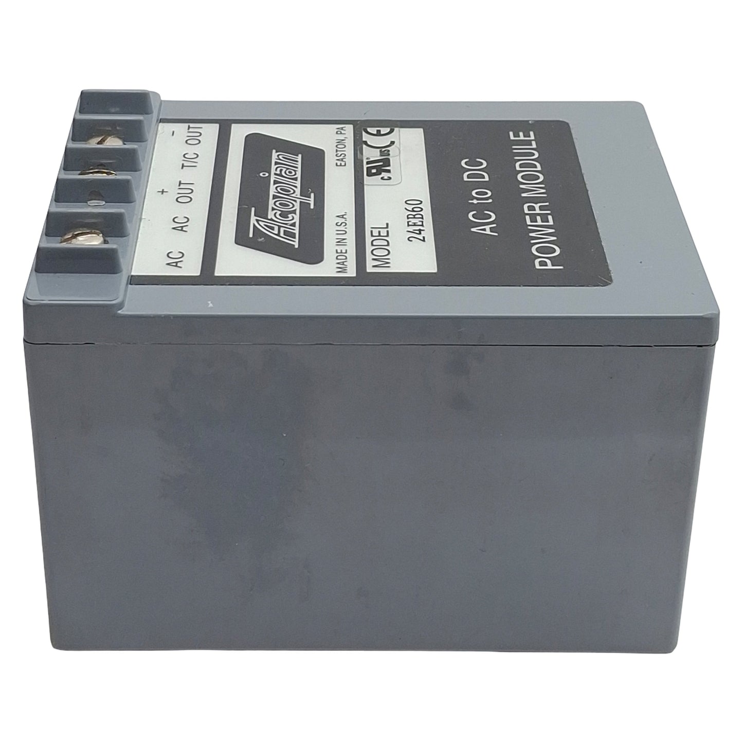 Used Acopian 24EB60 AC to DC Power Module, 105-125VAC In, 0.6A 24VDC Out, *No DIN*