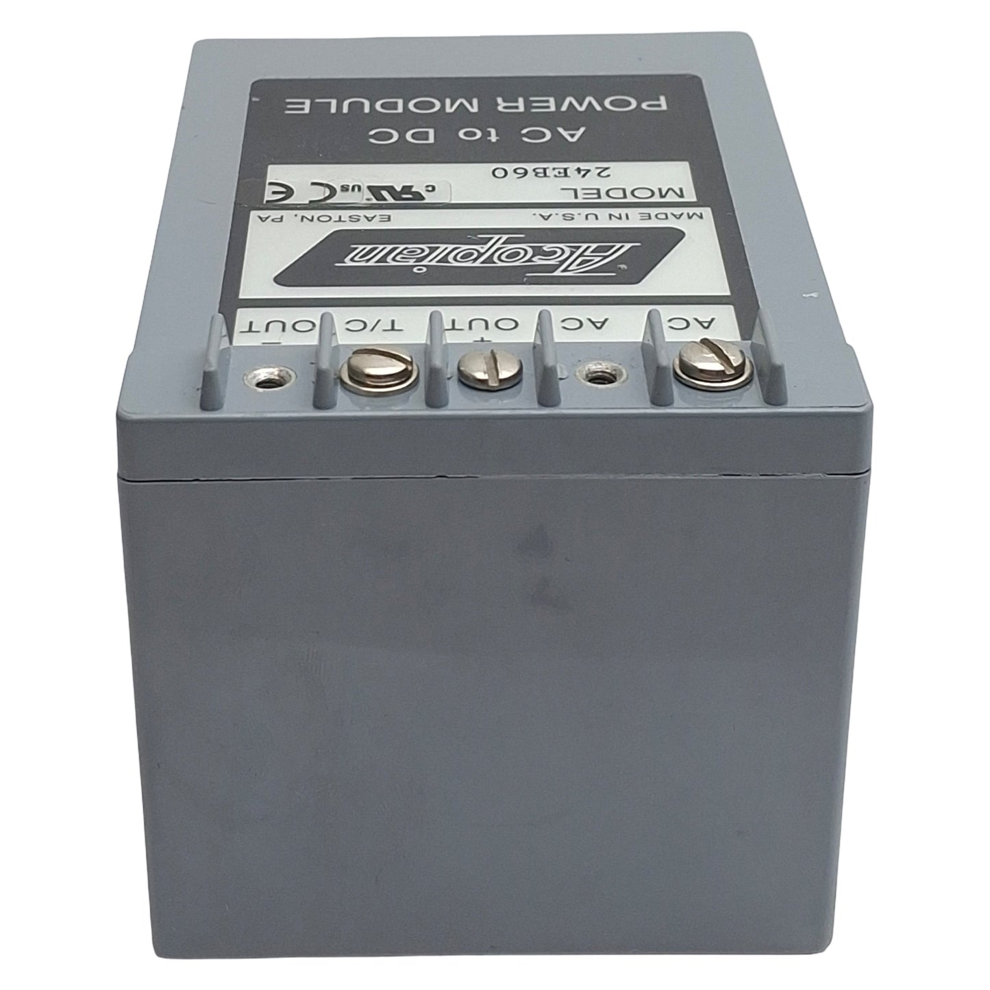 Used Acopian 24EB60 AC to DC Power Module, 105-125VAC In, 0.6A 24VDC Out, *No DIN*