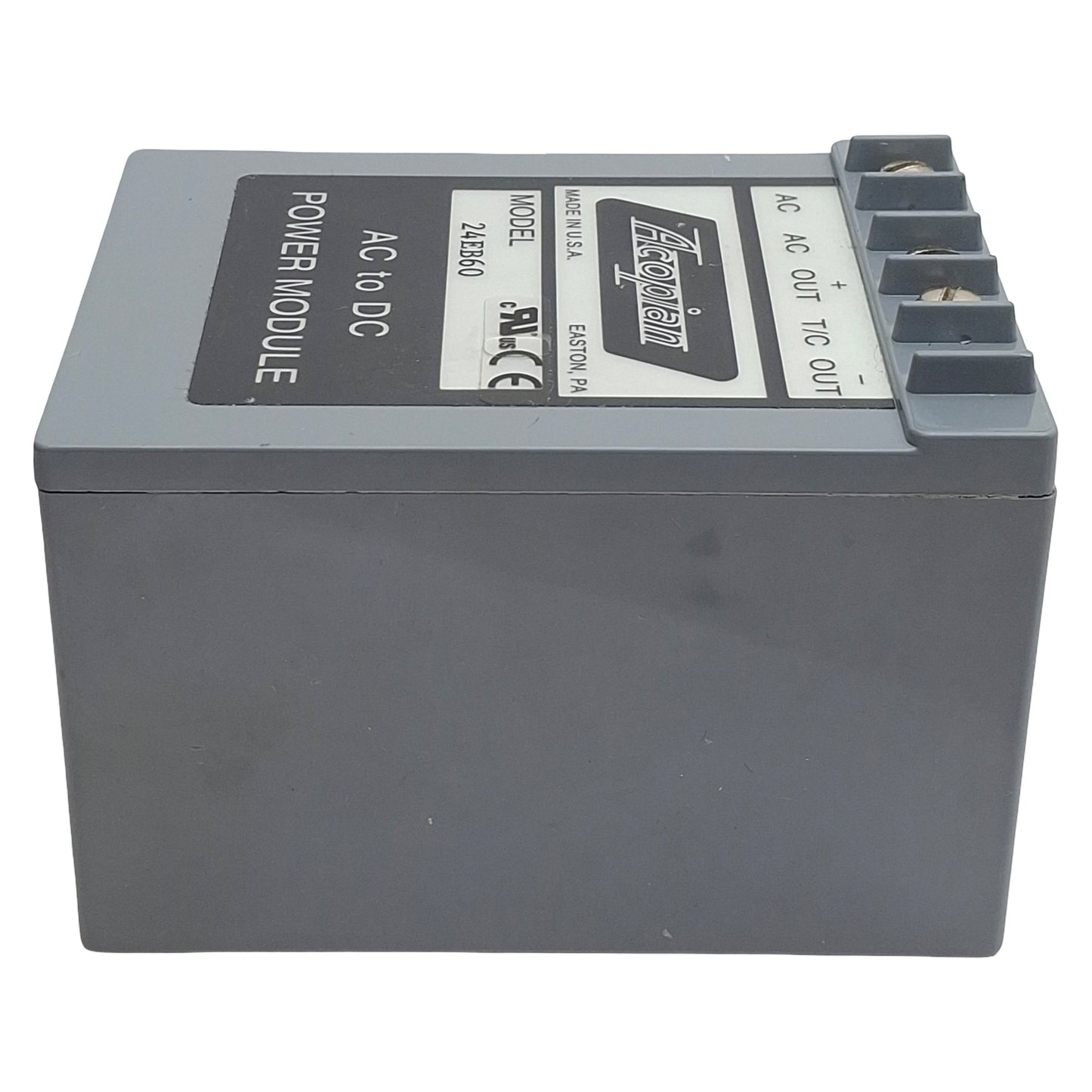 Used Acopian 24EB60 AC to DC Power Module, 105-125VAC In, 0.6A 24VDC Out, *No DIN*