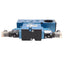 Used Mac 82A-FB-CKA-TM-DDAJ-2KD Dual Solenoid Valve w/ Flow Control 3/8in NPTF, 24VDC