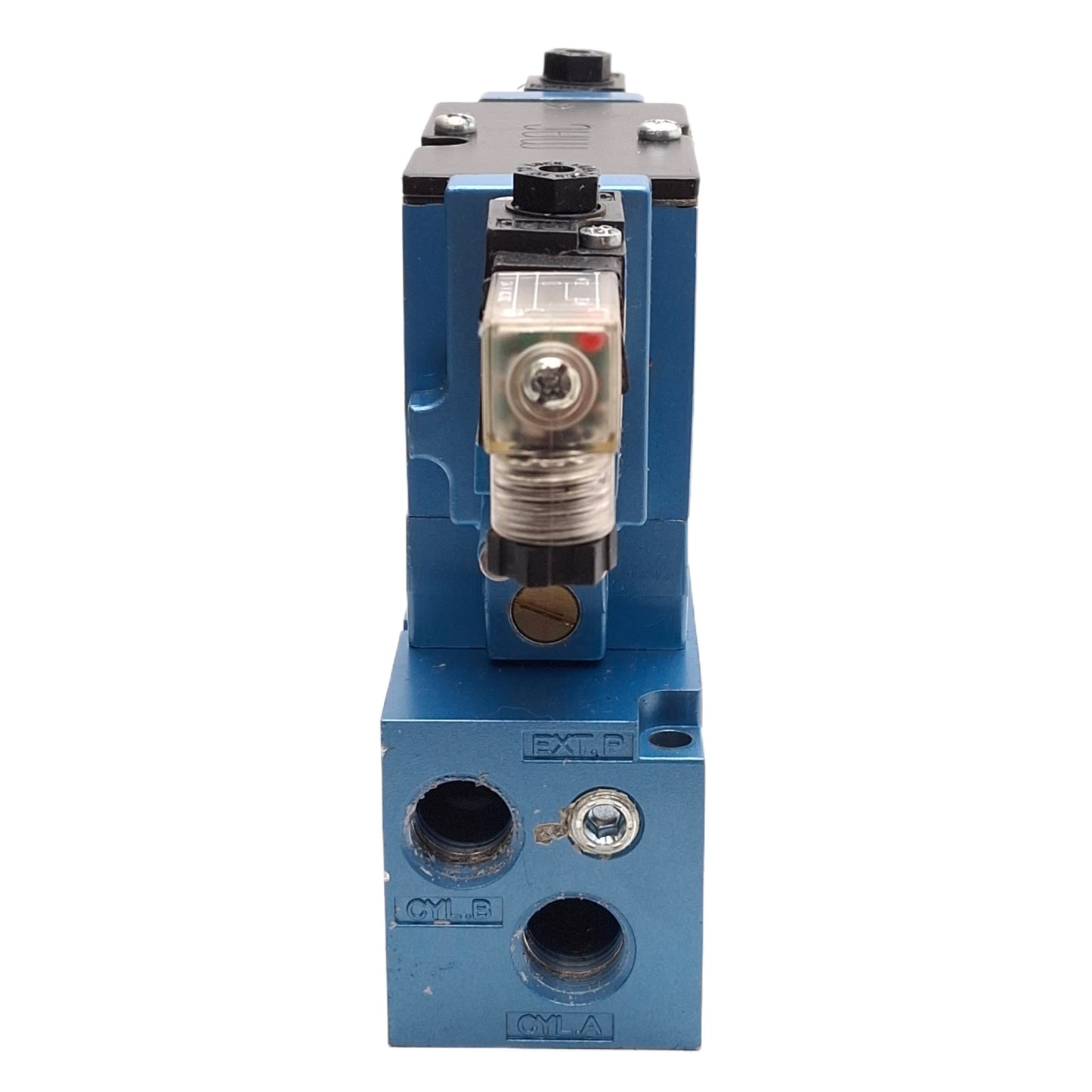 Used Mac 82A-FB-CKA-TM-DDAJ-2KD Dual Solenoid Valve w/ Flow Control 3/8in NPTF, 24VDC