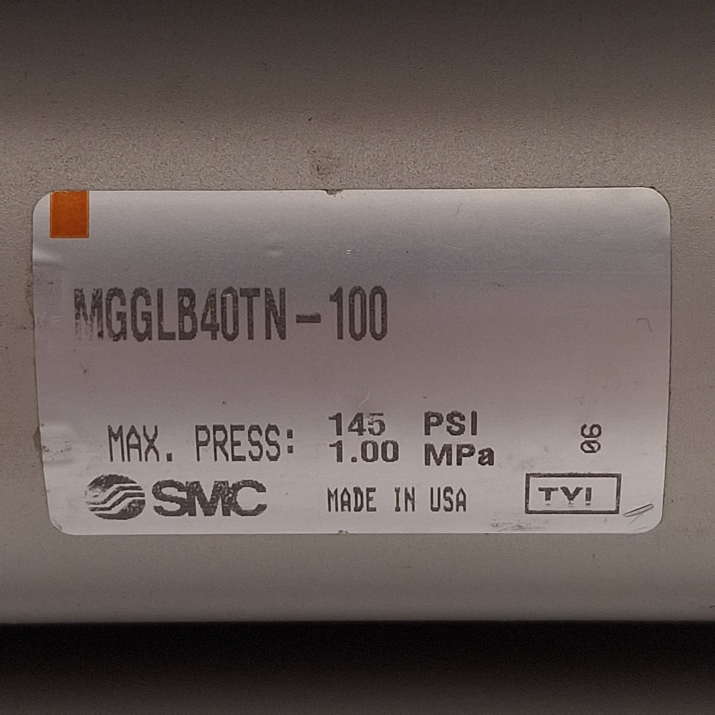 Used SMC MGGLB40TN-100 Guided Cylinder, ø40mm Bore, 100mm Stroke, 145psi, 1/8in NPT