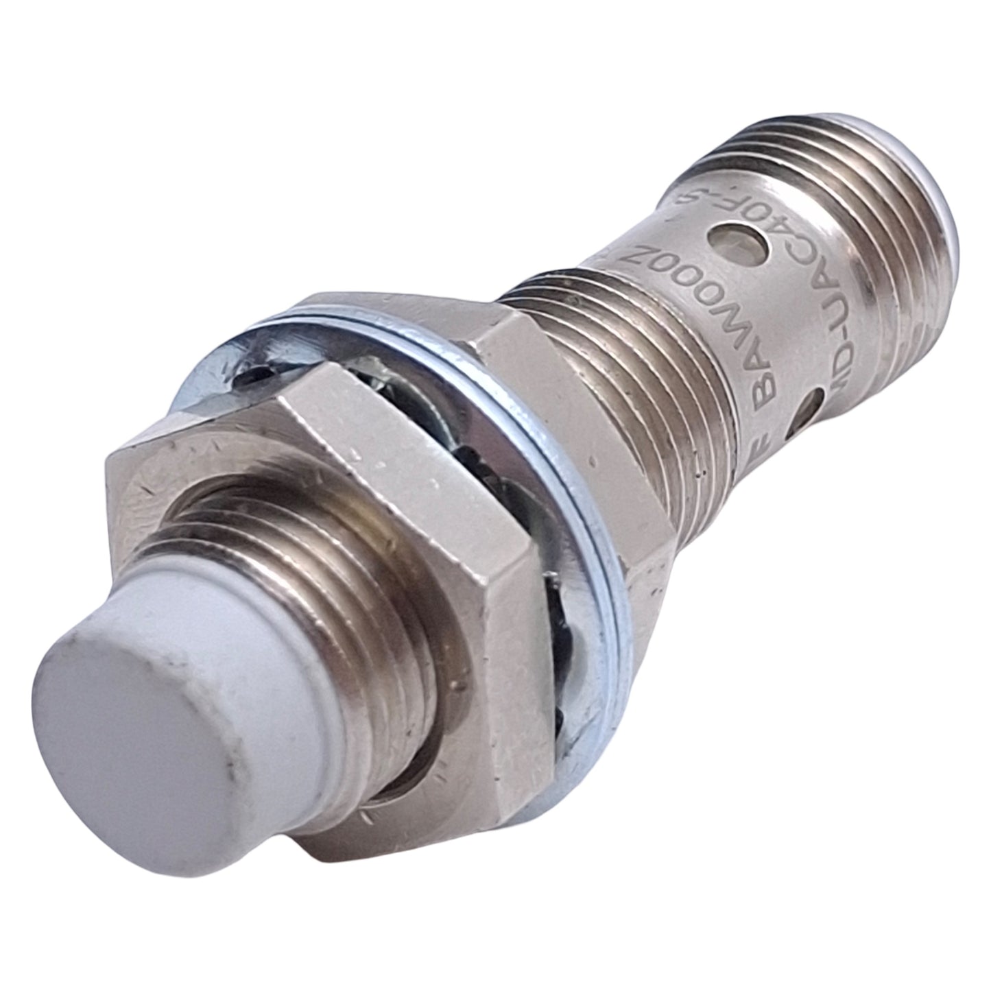 Used Balluff BAW000Z Inductive Sensor 2.5mm, Analog 0-10V Out, 15-30VDC, M12 Barrel