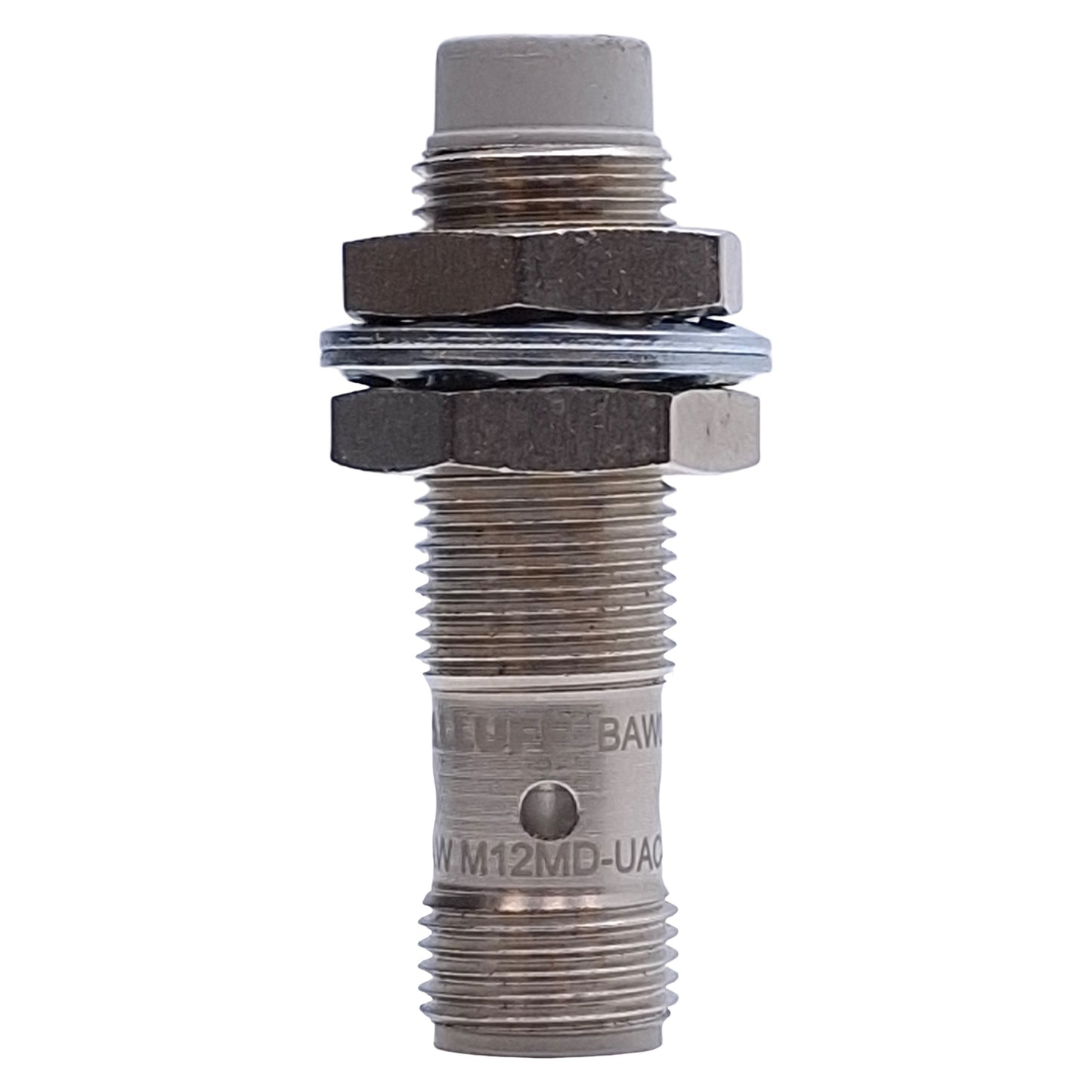 Used Balluff BAW000Z Inductive Sensor 2.5mm, Analog 0-10V Out, 15-30VDC, M12 Barrel