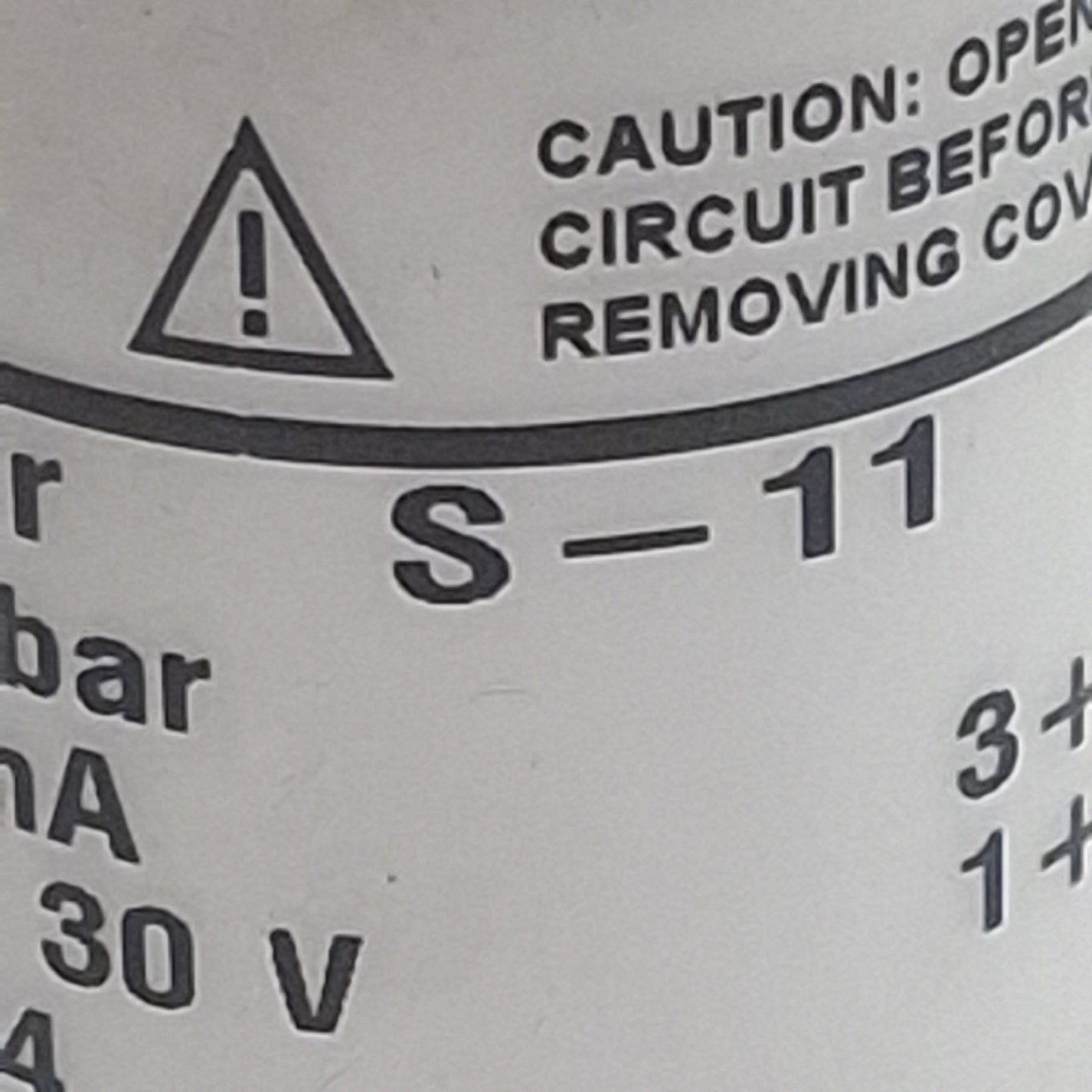 Used Wika S-11 7764800 Flush Pressure Transmitter -1~1bar Range, 0-20mA Out, 10-30VDC