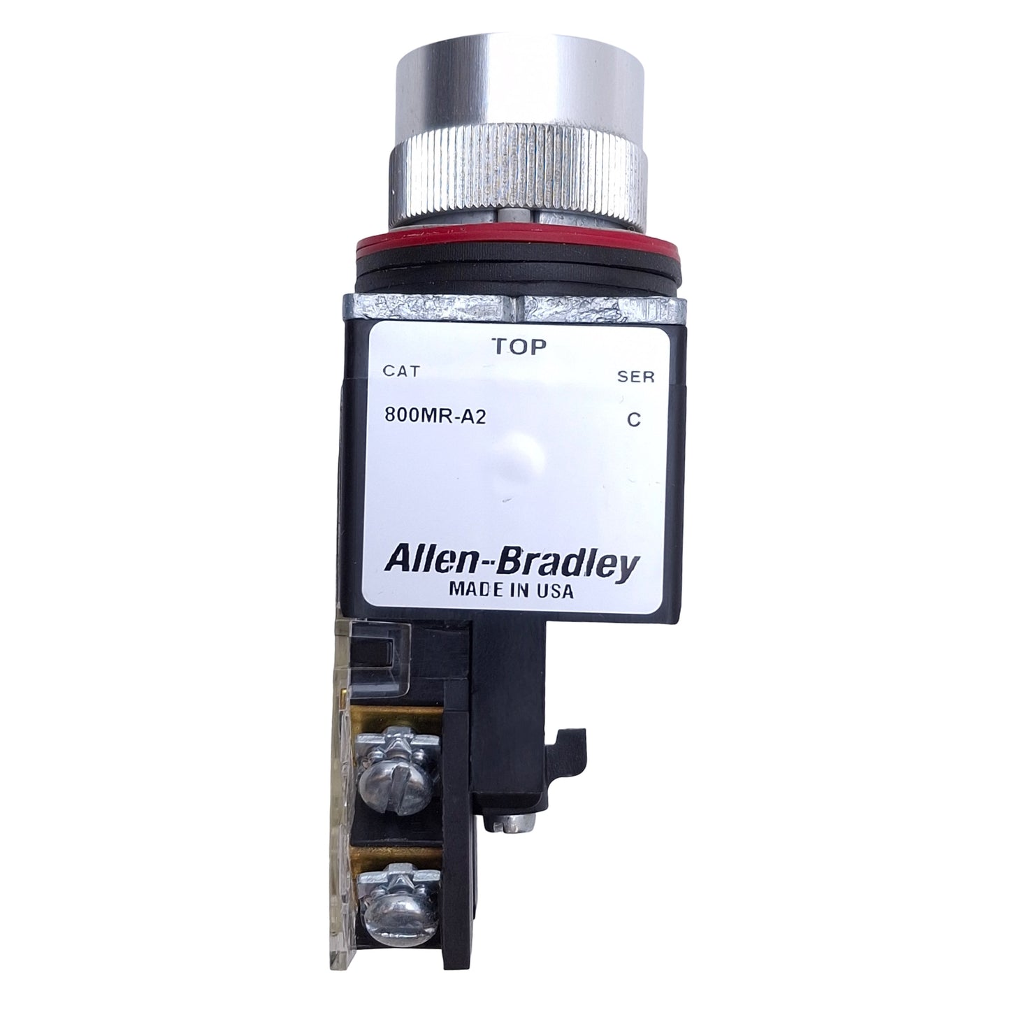 Used Allen Bradley 800MR-A2D1 Black Momentary Pushbutton, ø22mm, 1 NO, 300VAC 10A Max