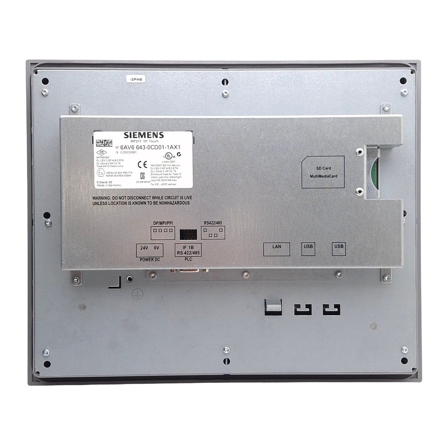 Used Siemens 6AV6 643-0CD01-1AX1 MP277 Simatic Multi Panel Touch HMI, 10.4in, 24VDC