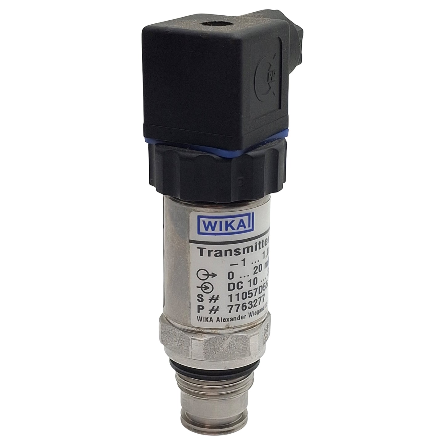 Used Wika S-11 7763277 Flush Pressure Transmitter, -1~1.8bar, 0-20mA Out, 10-30VDC