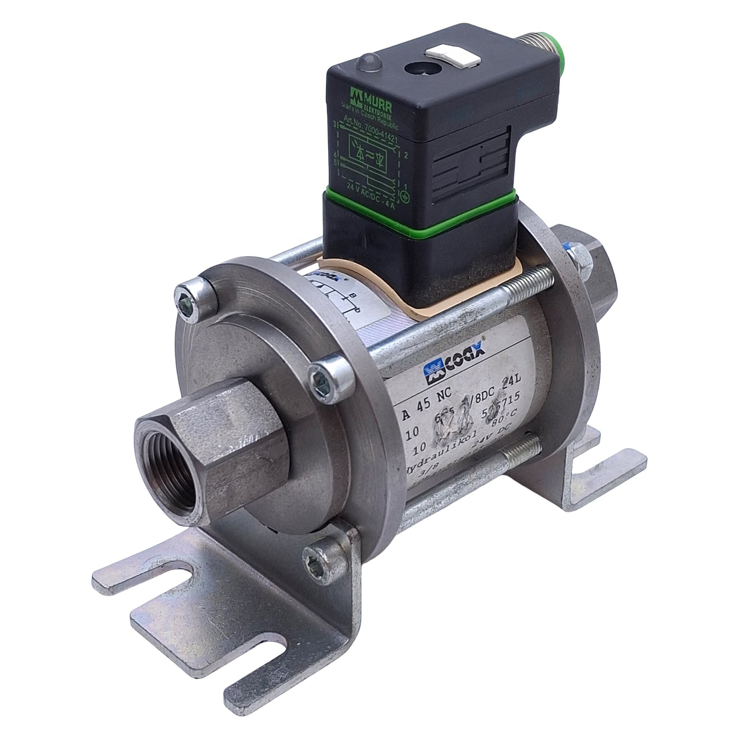 Used Muller Coax A 45 NC Coaxial Solenoid Valve 2/2-Way NC, 0-10bar, G 3/8, 24VDC