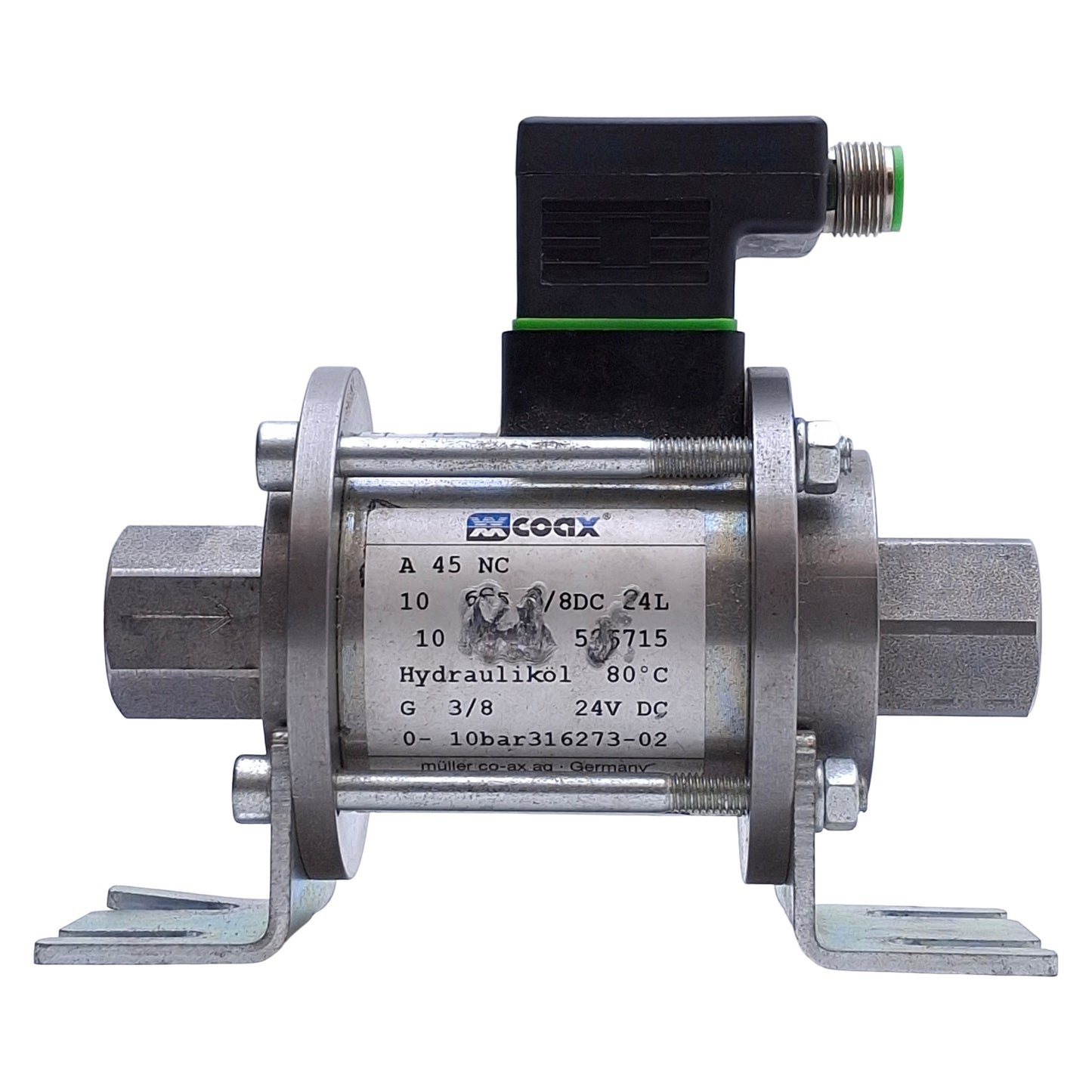 Used Muller Coax A 45 NC Coaxial Solenoid Valve 2/2-Way NC, 0-10bar, G 3/8, 24VDC