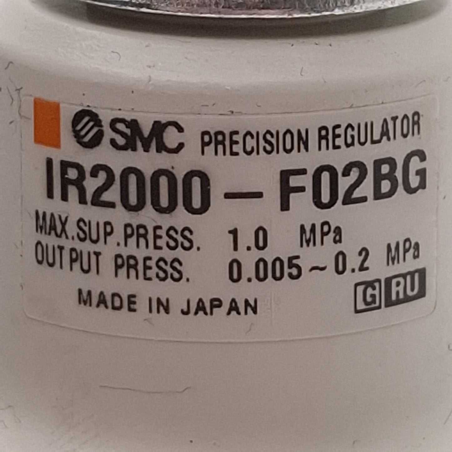Used SMC IR2000-F02BG Precision Regulator, 1.0MPa Supply, 0.005-0.2MPa Set, G1/4