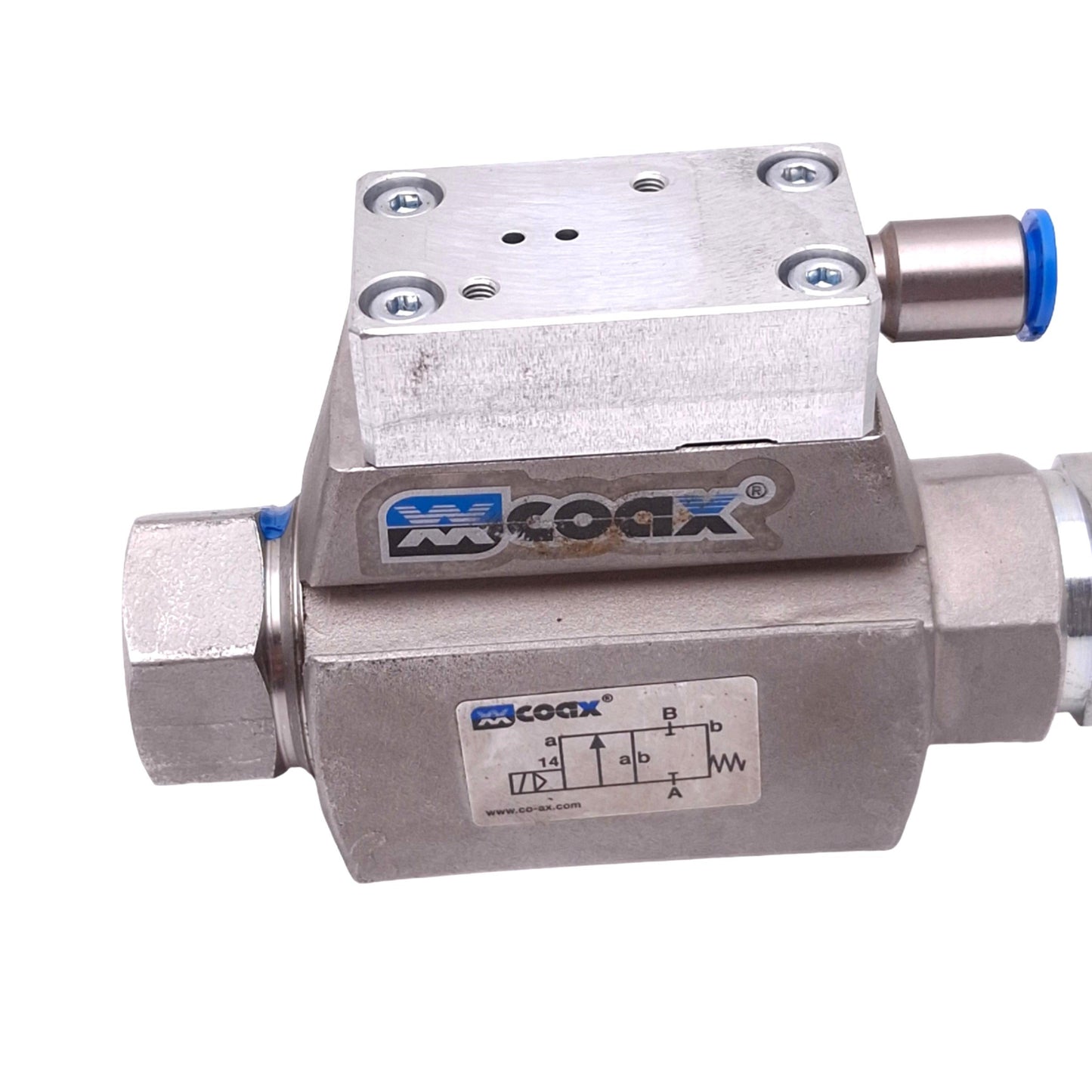 Used Muller Coax 3-CFM 08 NC Coaxial Valve, 2/2-Way NC, 0-40 bar Max, G 3/8