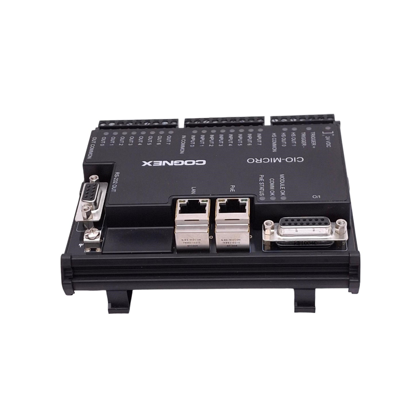 Used Cognex CIO-MICRO In-Sight Machine Vision I/O Breakout Module, RS232 RJ45, 24VDC