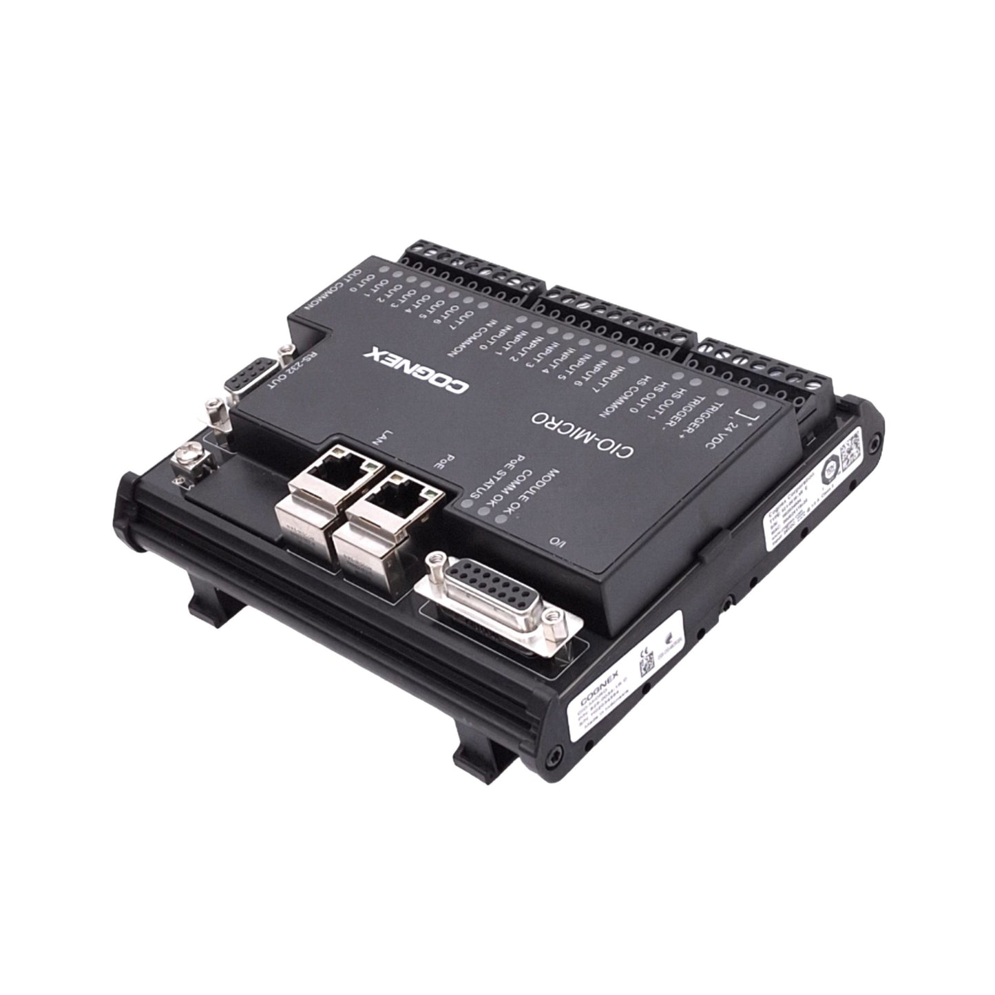 Used Cognex CIO-MICRO In-Sight Machine Vision I/O Breakout Module, RS232 RJ45, 24VDC