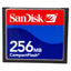 Used Lot of 3 SanDisk SDCFJ CompactFlash Memory Card, 256MB Capacity, Non-Volatile